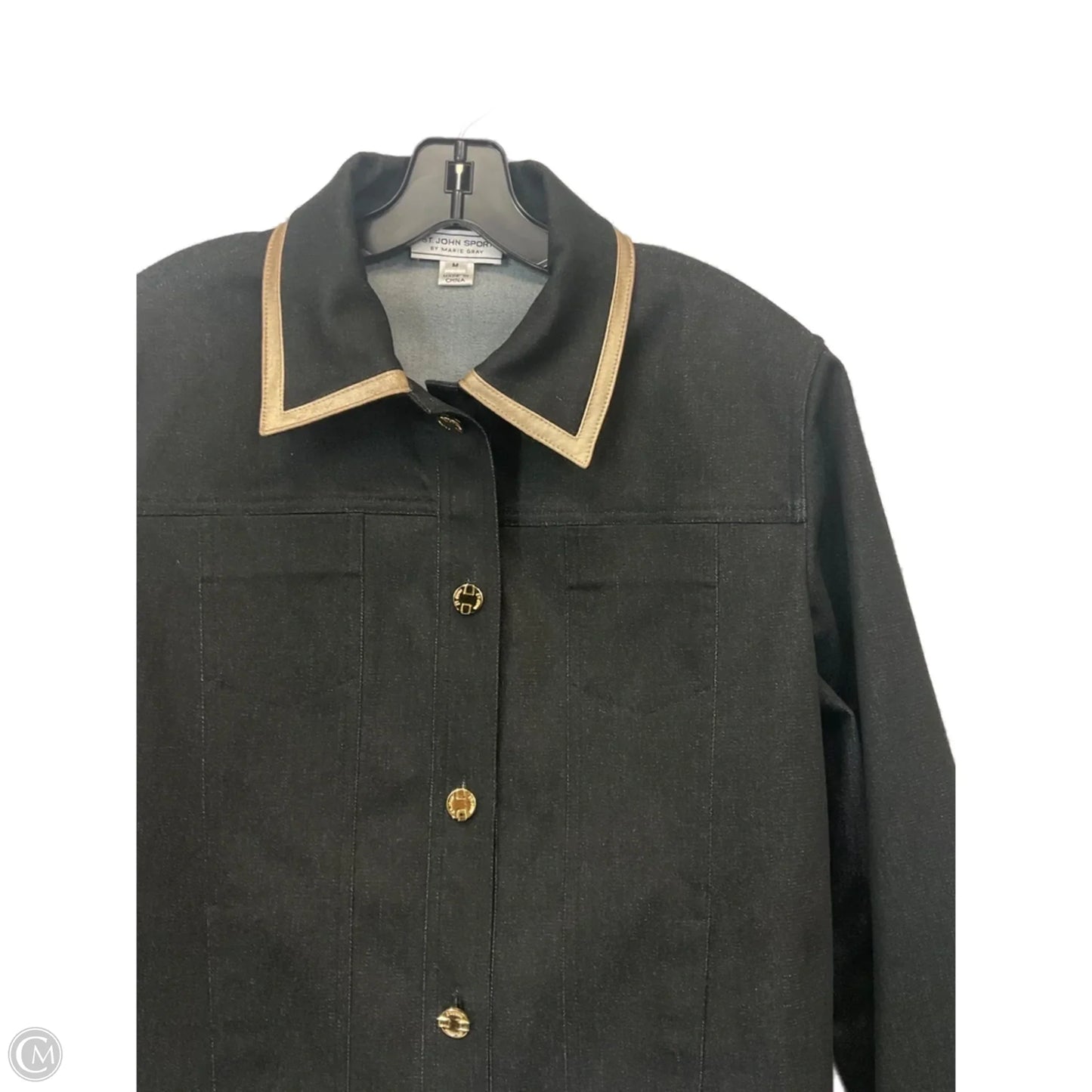 Jacket Designer By St. John In Black, Size: M