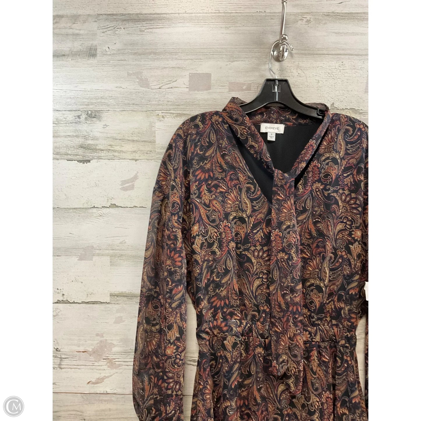 Dress Casual Maxi By Evereve In Black & Brown, Size: S
