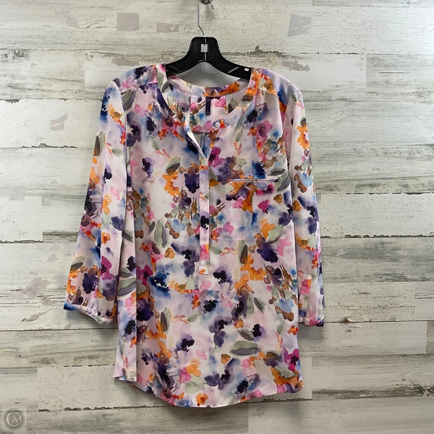 Blouse 3/4 Sleeve By Not Your Daughters Jeans In Purple, Size: L