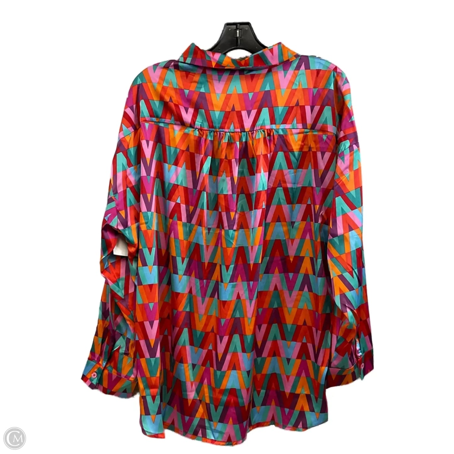 Blouse Long Sleeve By Jodifl In Red, Size: L