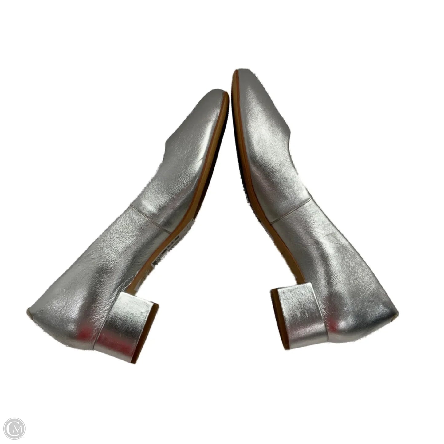 Shoes Heels Block By Clarks In Silver, Size: 8.5