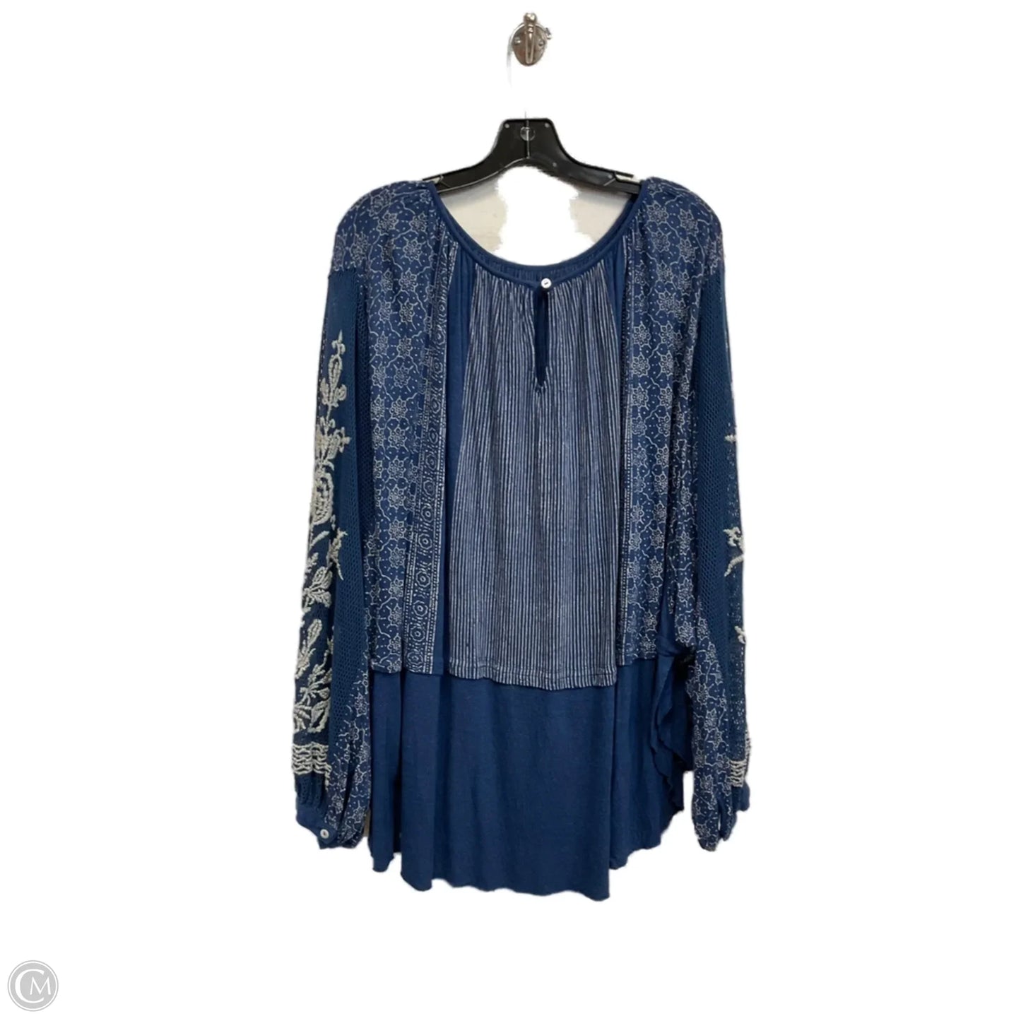 Top Long Sleeve By Free People In Blue, Size: S