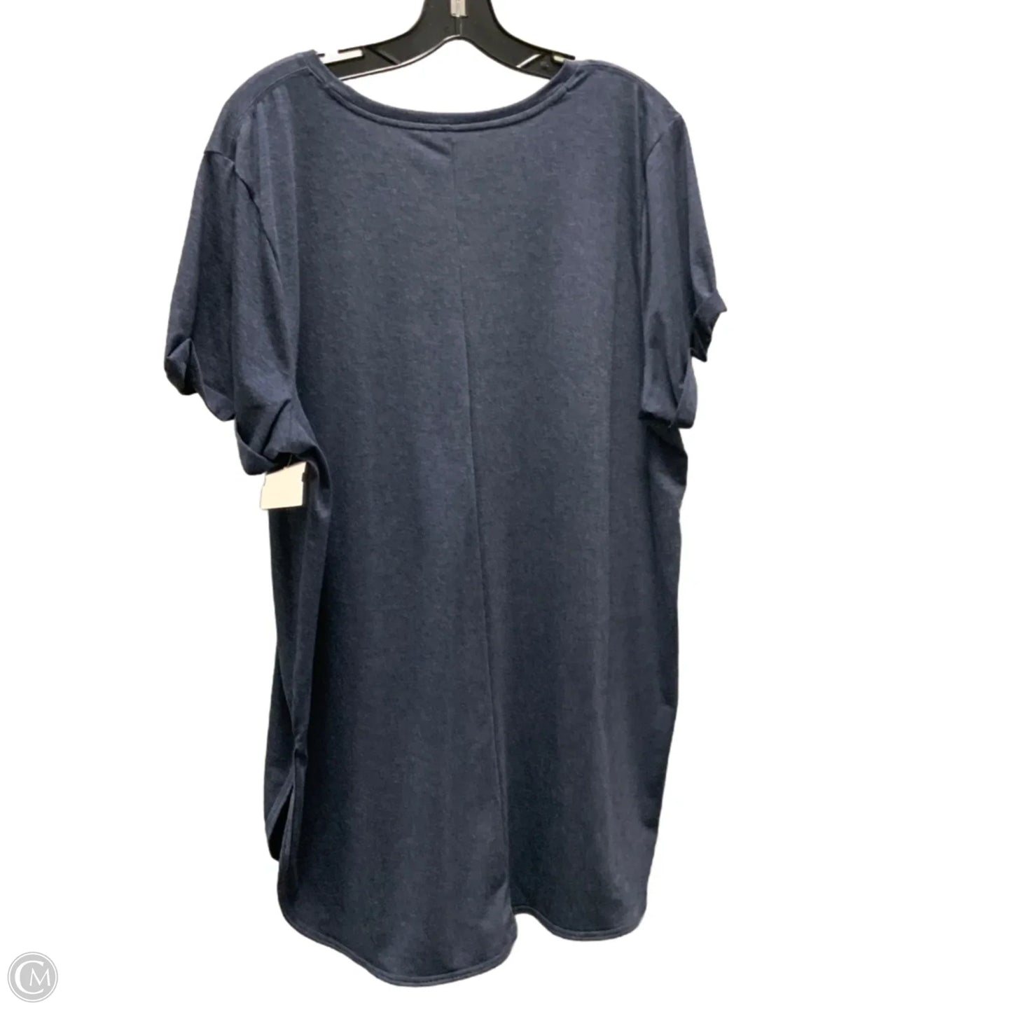 Athletic Top Short Sleeve By Tek Gear In Blue, Size: 1x