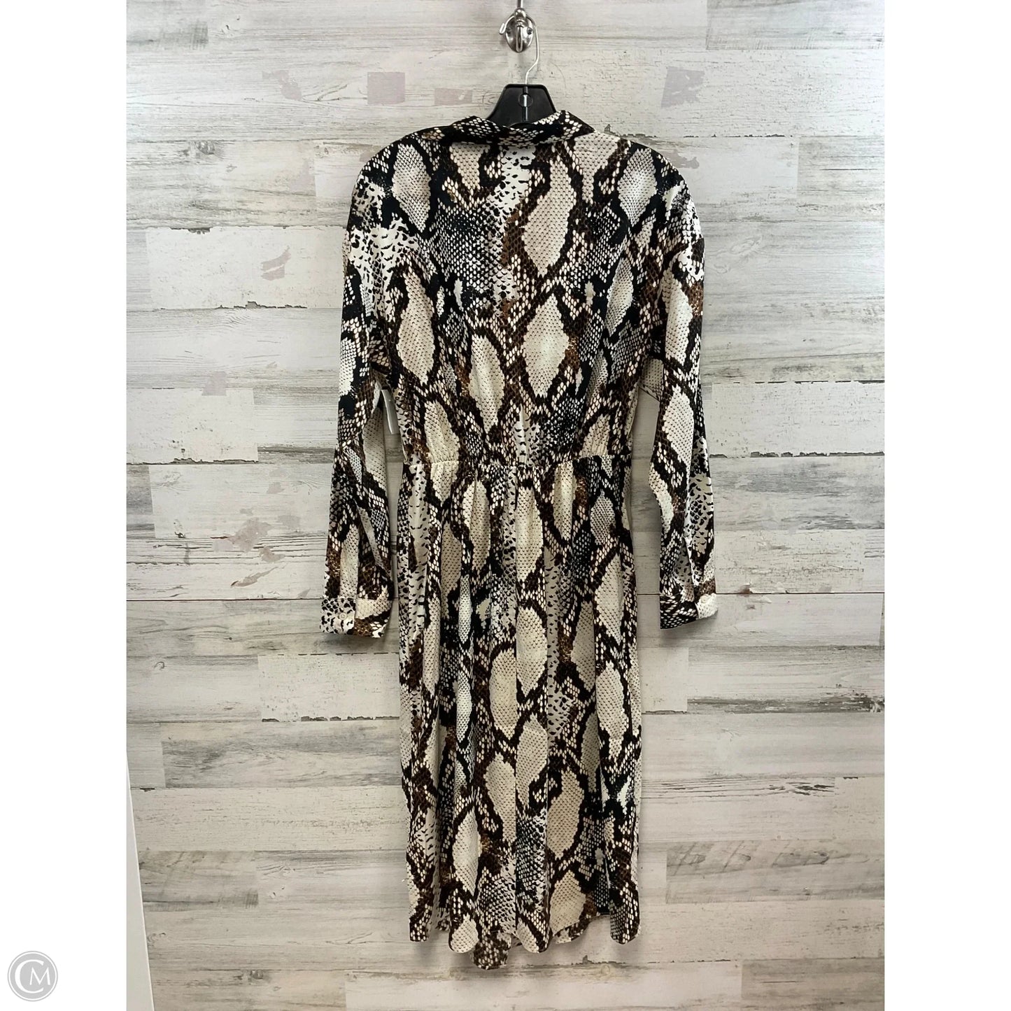 Dress Casual Midi By Express In Brown, Size: S