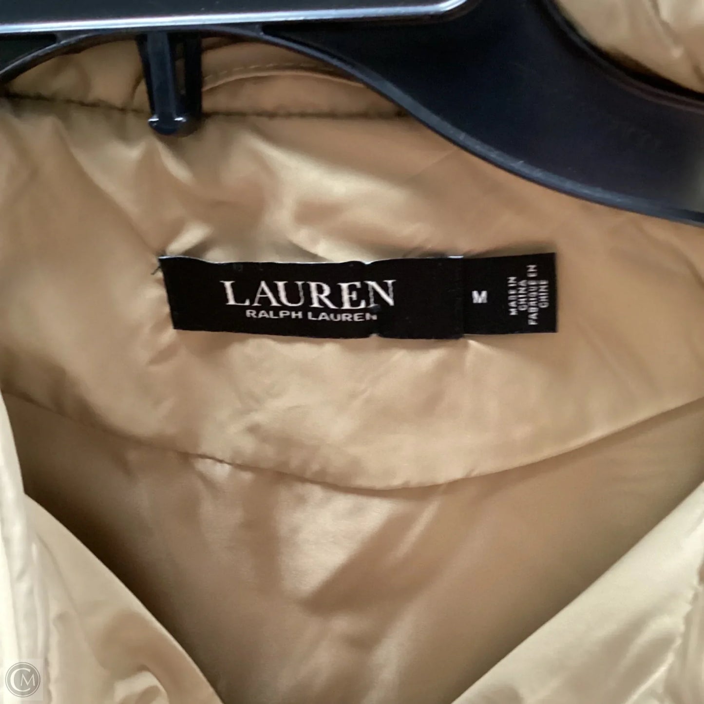 Vest Puffer & Quilted By Lauren By Ralph Lauren In Gold, Size: M
