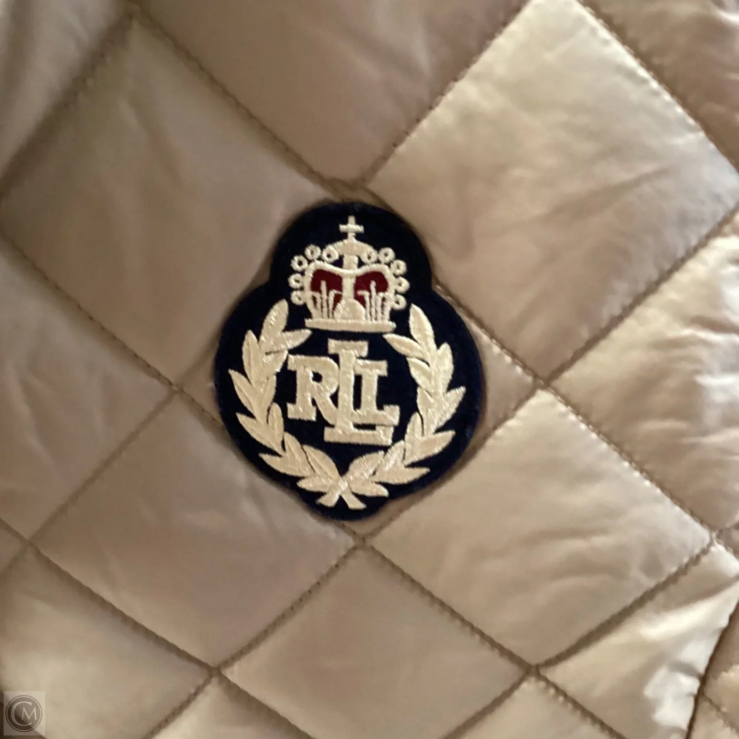 Vest Puffer & Quilted By Lauren By Ralph Lauren In Gold, Size: M