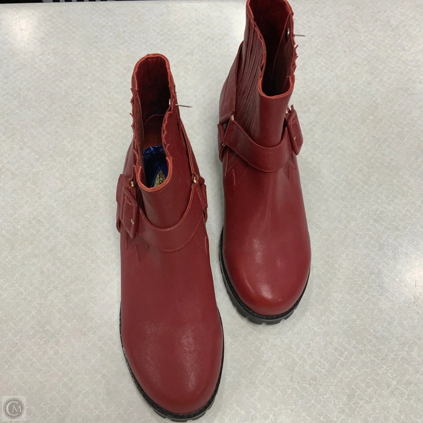 Boots Ankle Heels By glory gold  In Red, Size: 9