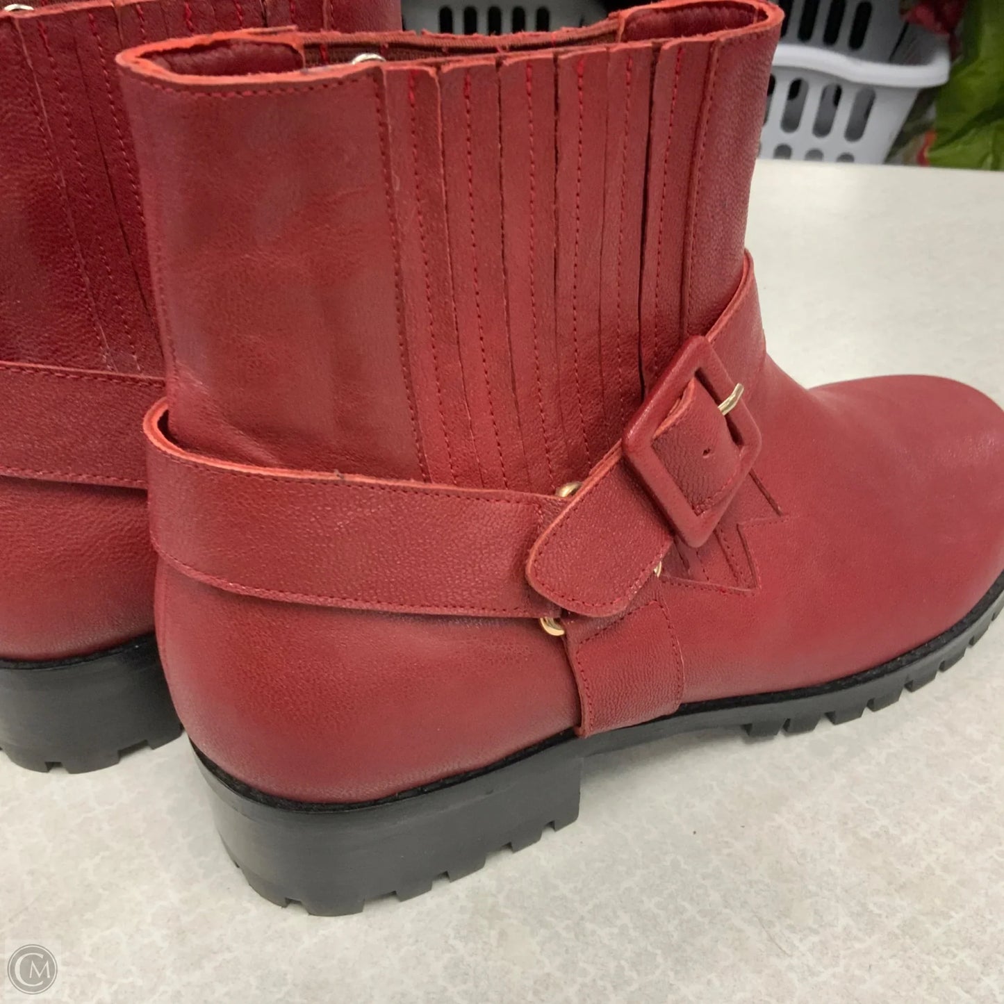 Boots Ankle Heels By glory gold  In Red, Size: 9