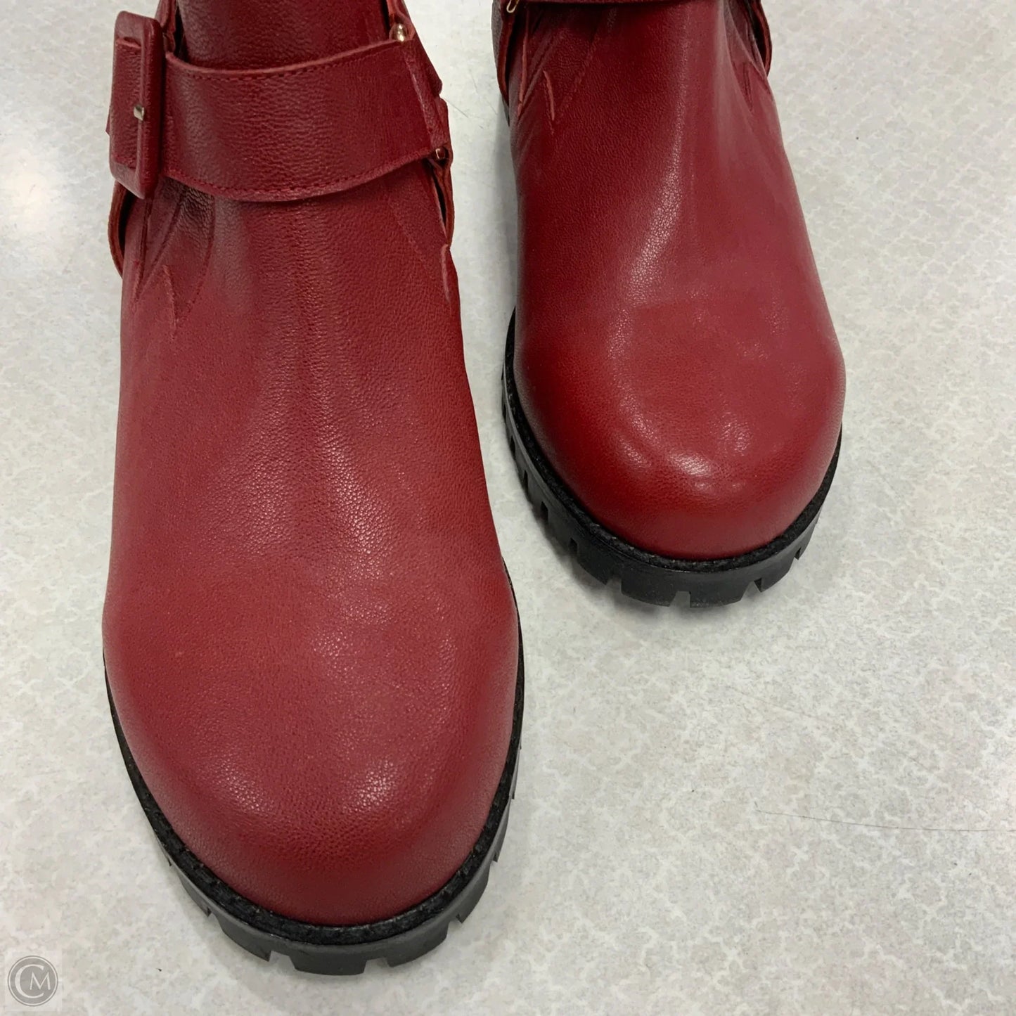 Boots Ankle Heels By glory gold  In Red, Size: 9