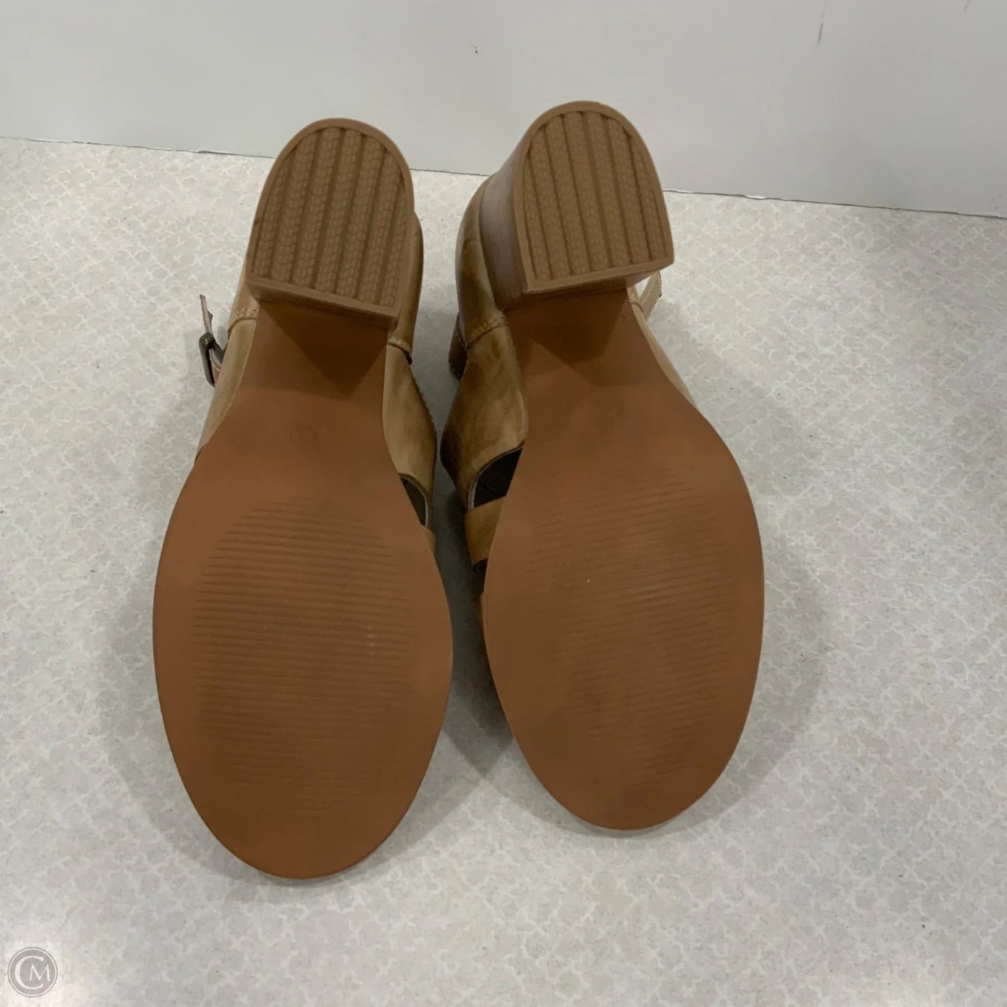 Sandals Heels Block By Diba In Tan, Size: 6