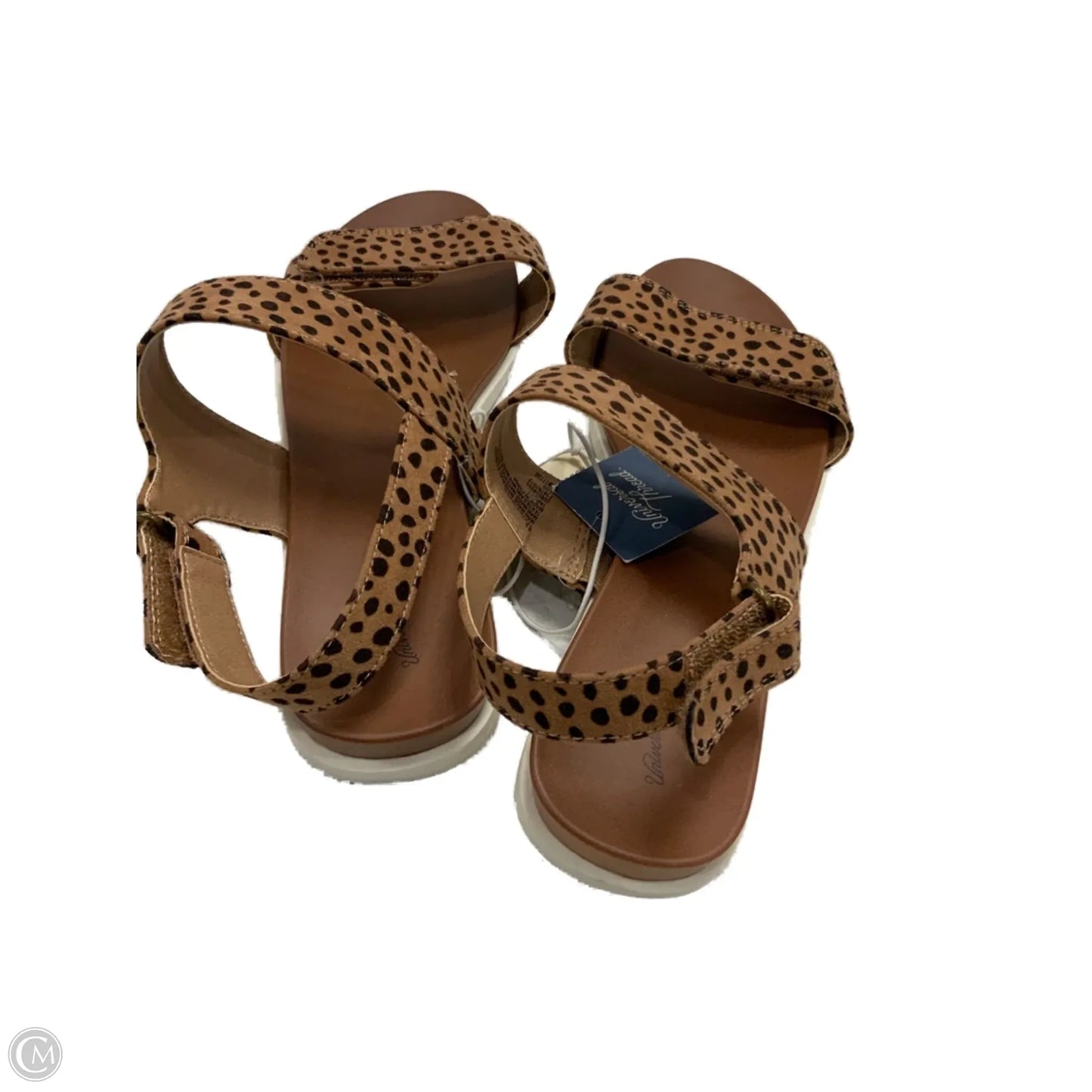 Sandals Flats By Universal Thread In Animal Print, Size: 8.5
