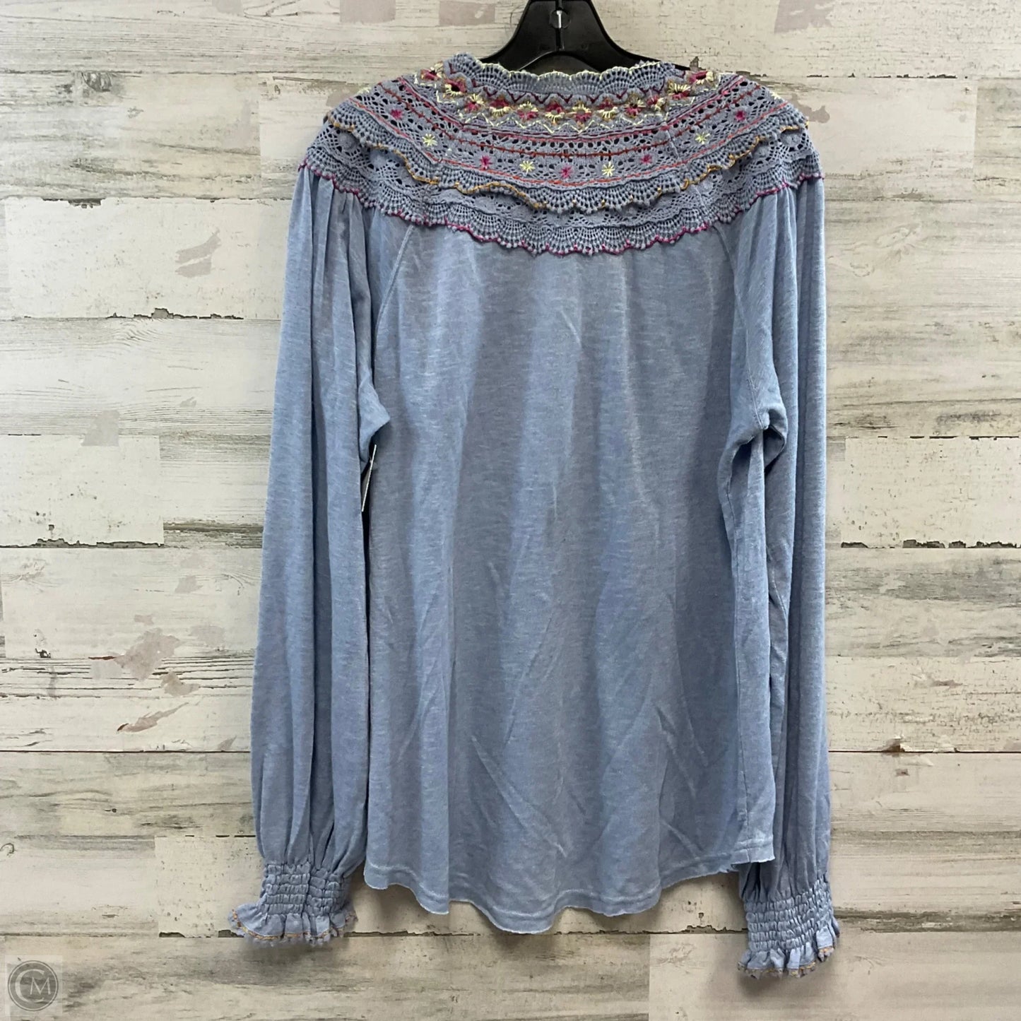 Top Long Sleeve By Free People In Blue, Size: L