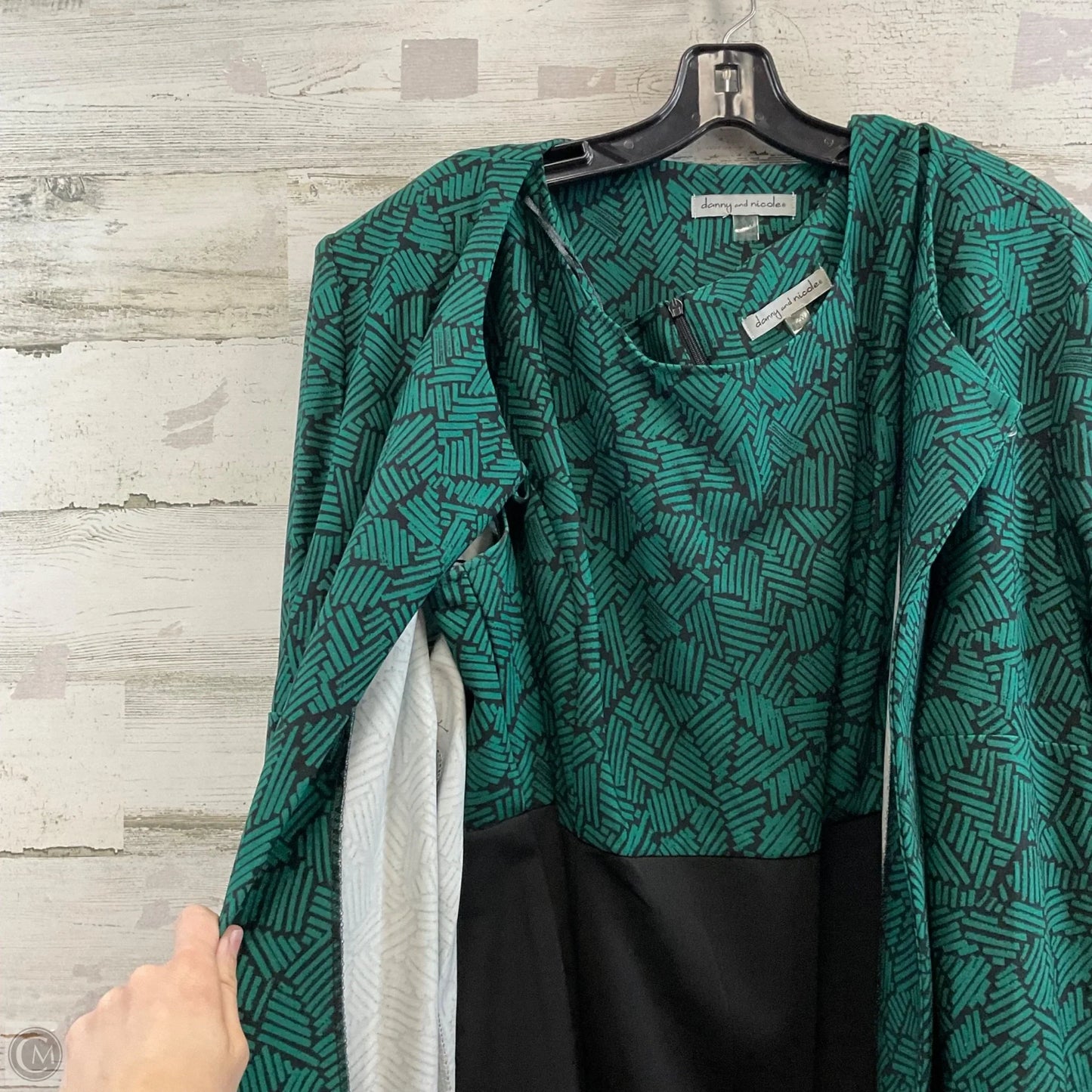 Dress Set 2pc By Dannyandnicole In Black & Green, Size: 2x
