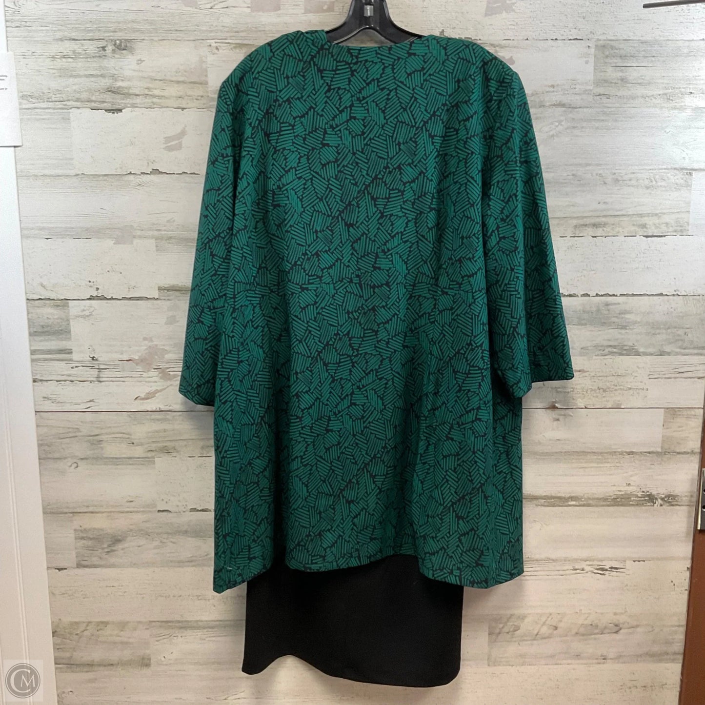 Dress Set 2pc By Dannyandnicole In Black & Green, Size: 2x