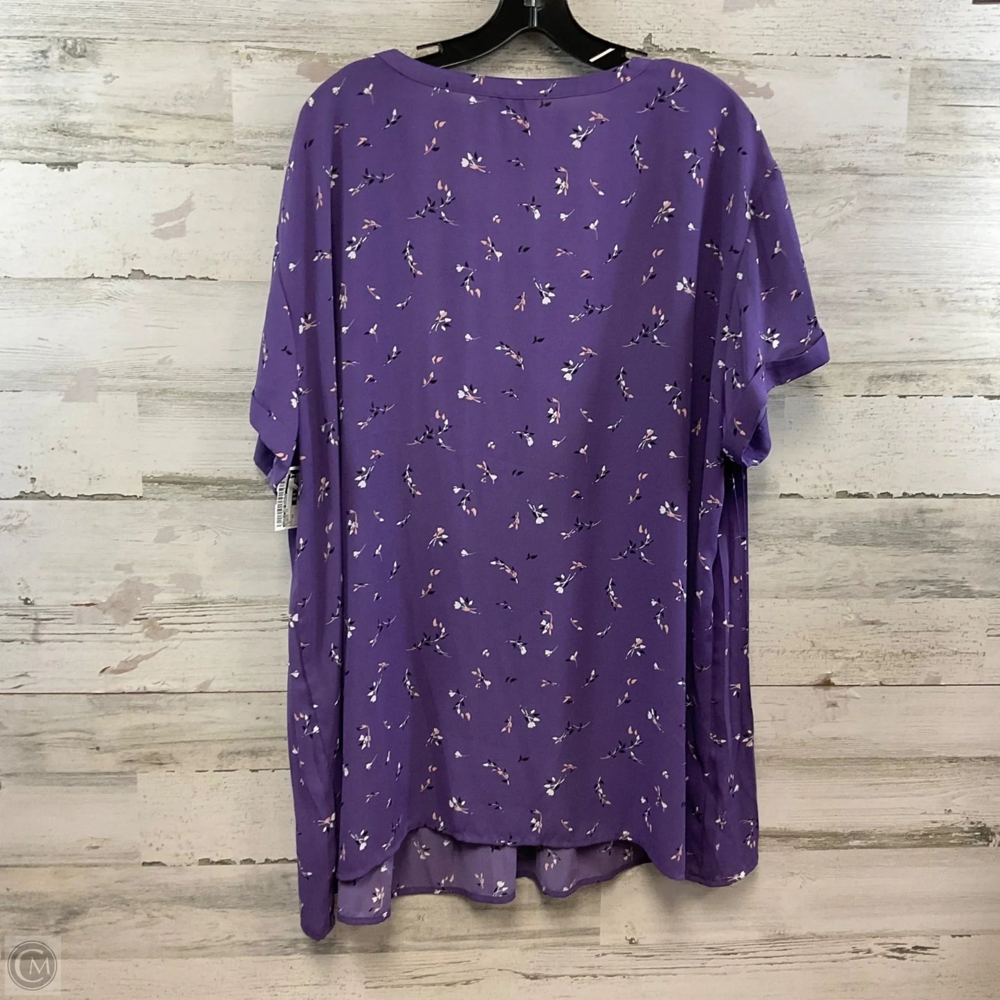 Blouse Short Sleeve By Croft And Barrow In Purple, Size: 2x