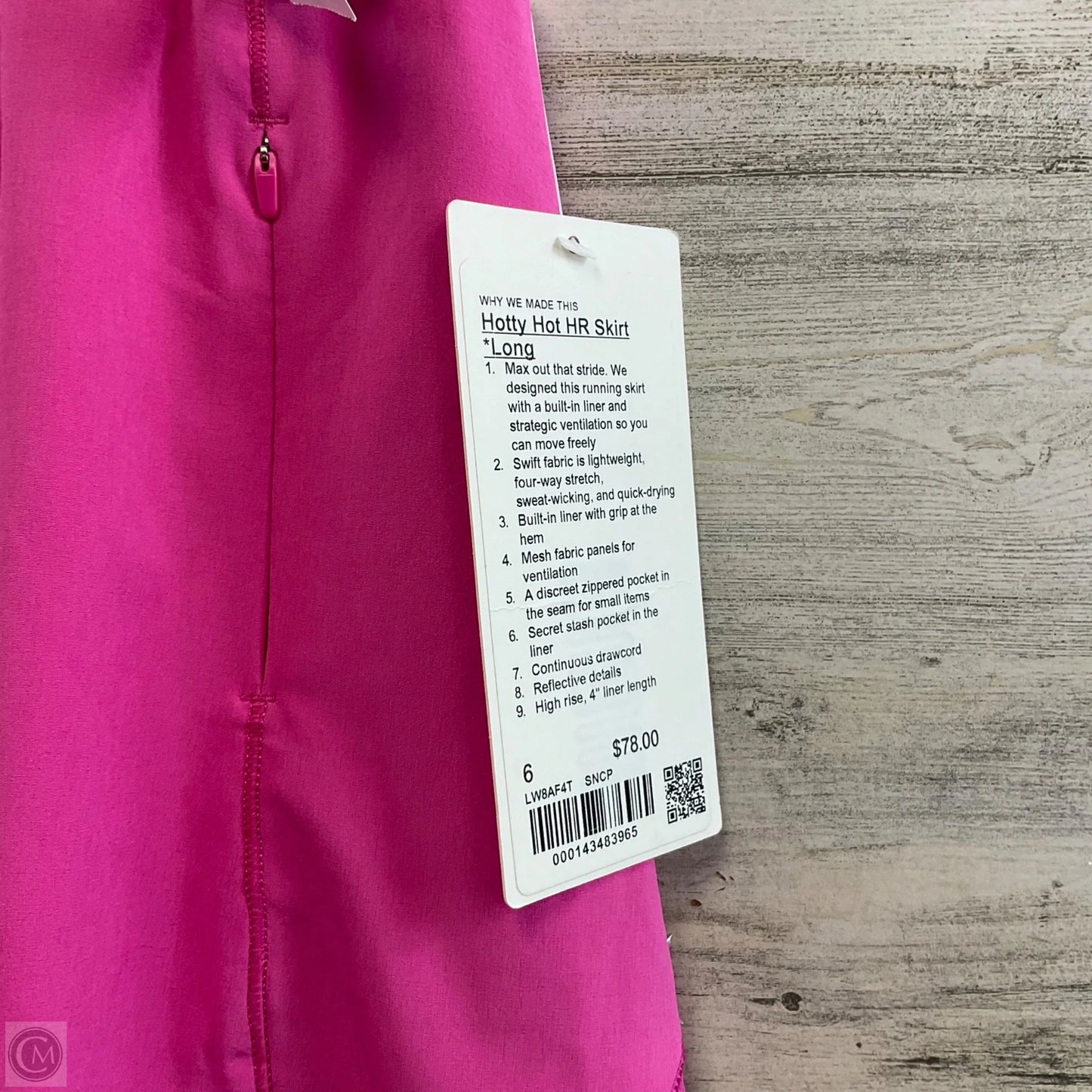 Athletic Skort By Lululemon In Pink, Size: S