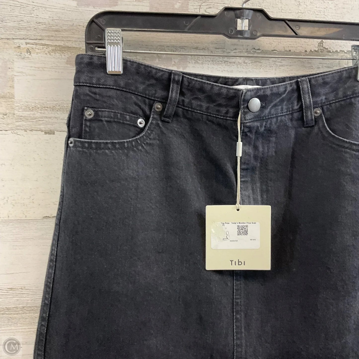 Skirt Maxi By Tibi In Black Denim, Size: 6