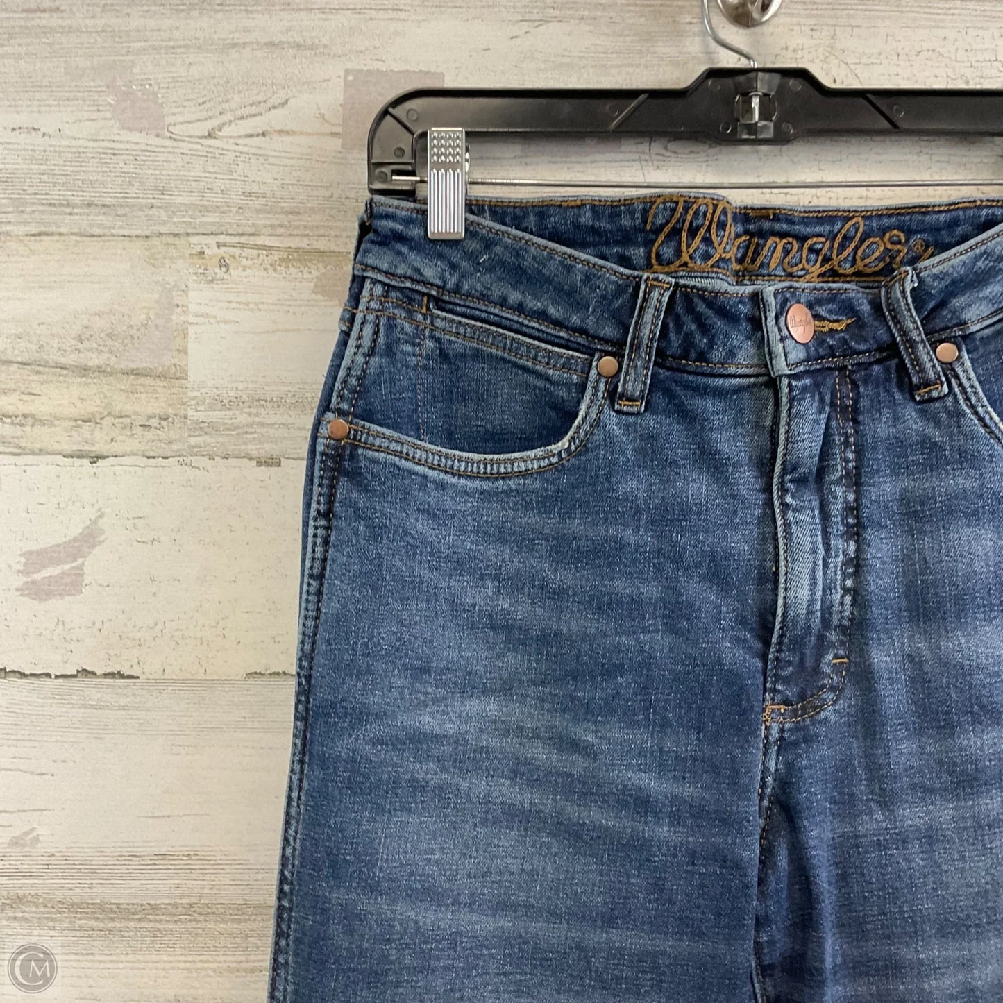 Jeans Boot Cut By Wrangler In Blue Denim, Size: 10