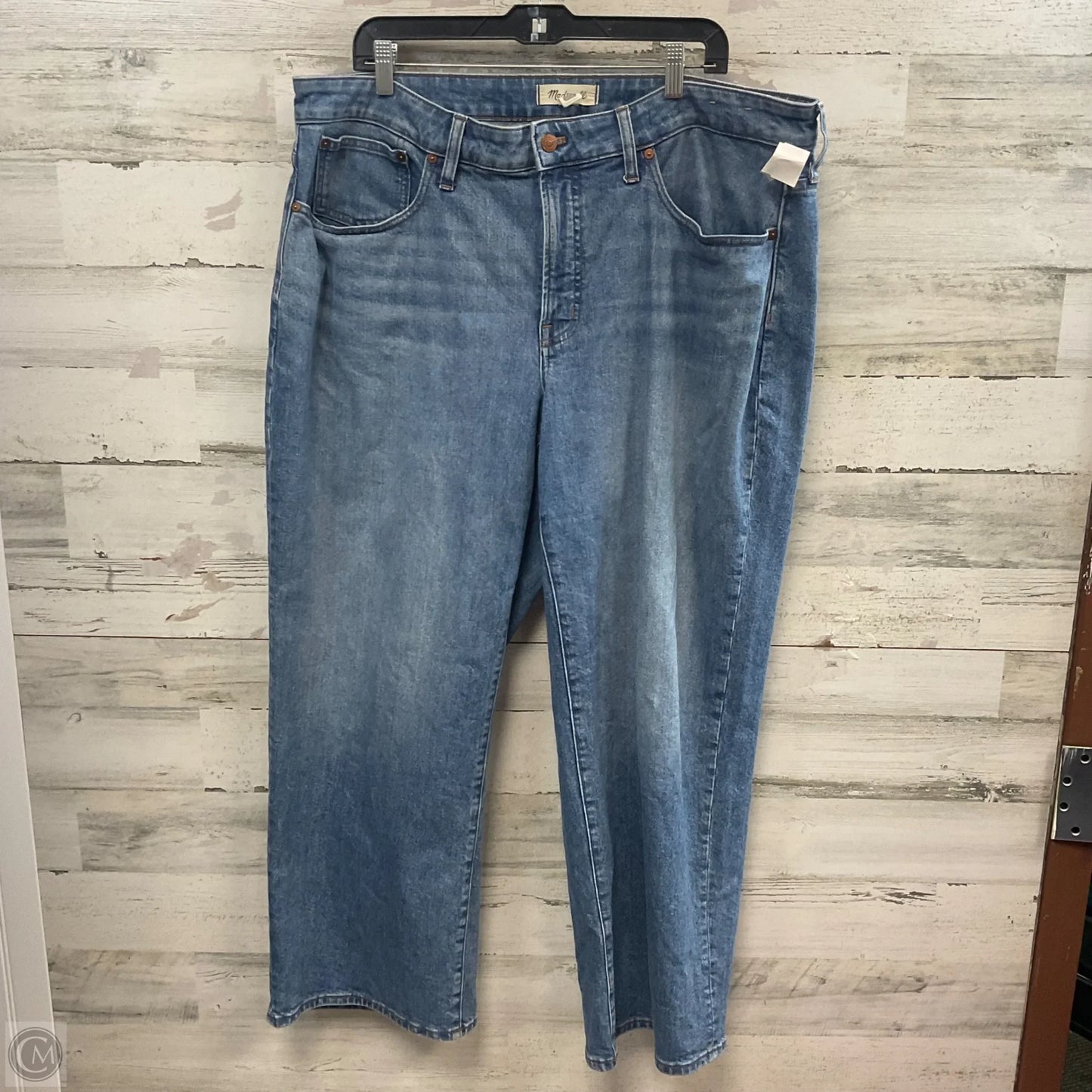 Jeans Wide Leg By Madewell In Blue Denim, Size: 18