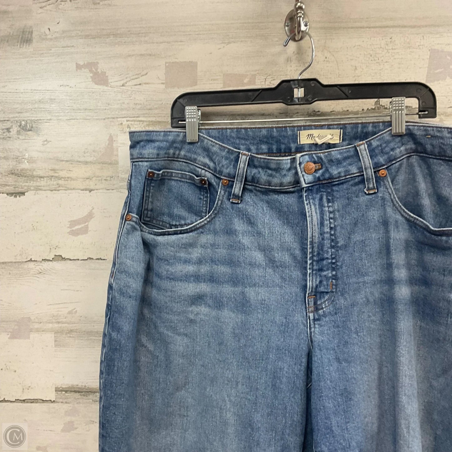 Jeans Wide Leg By Madewell In Blue Denim, Size: 18