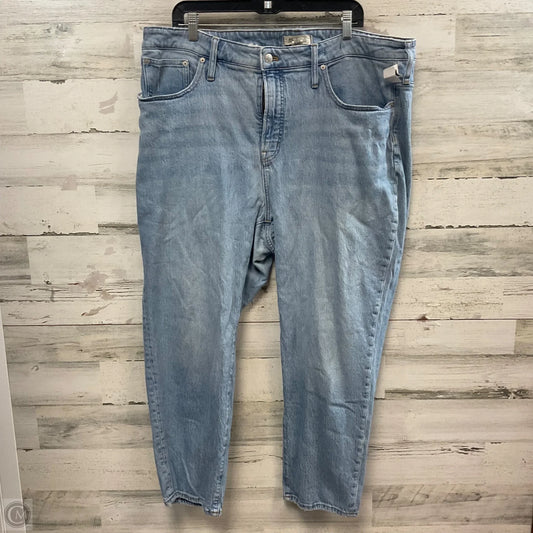 Jeans Straight By Madewell In Blue Denim, Size: 20