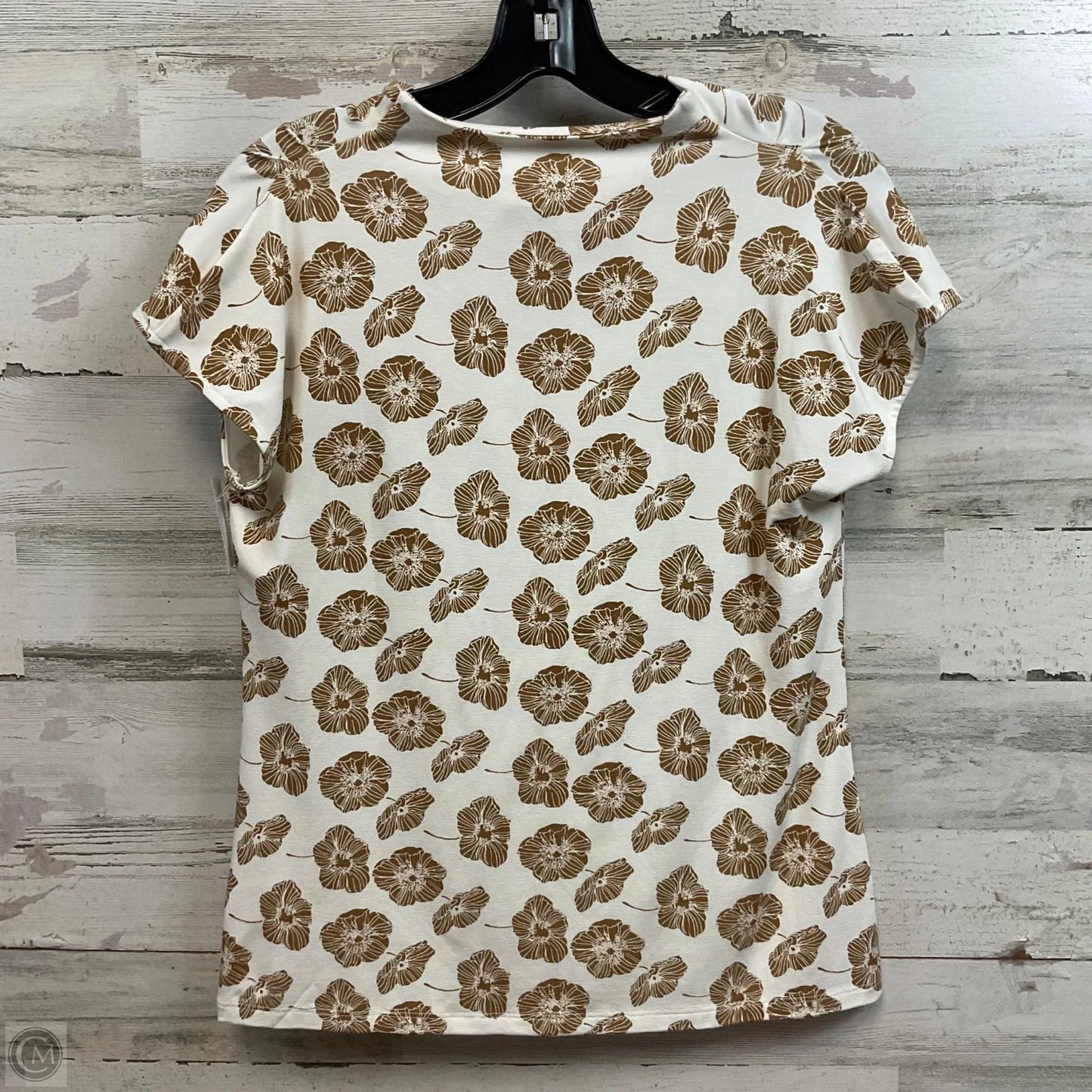 Blouse Short Sleeve By Talbots In Brown, Size: Xs