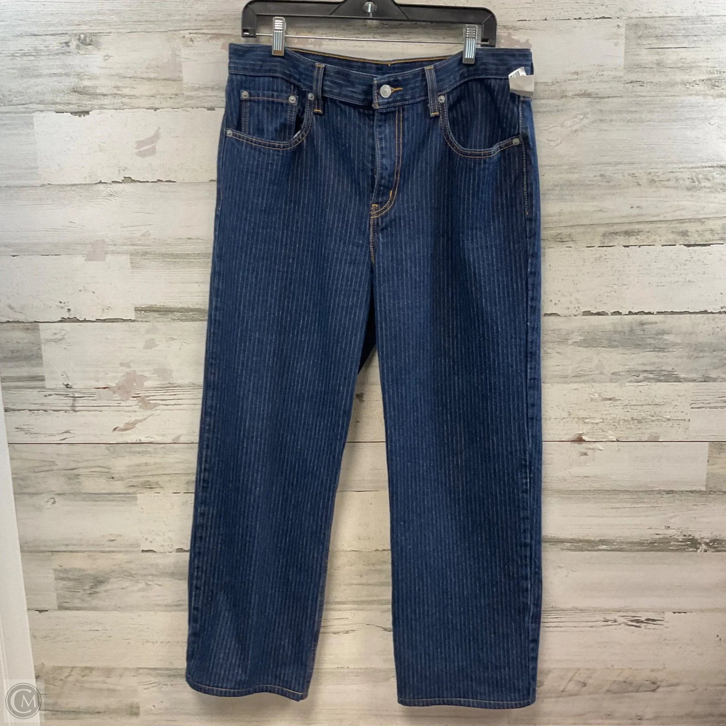 Jeans Wide Leg By Levis In Blue Denim, Size: 12