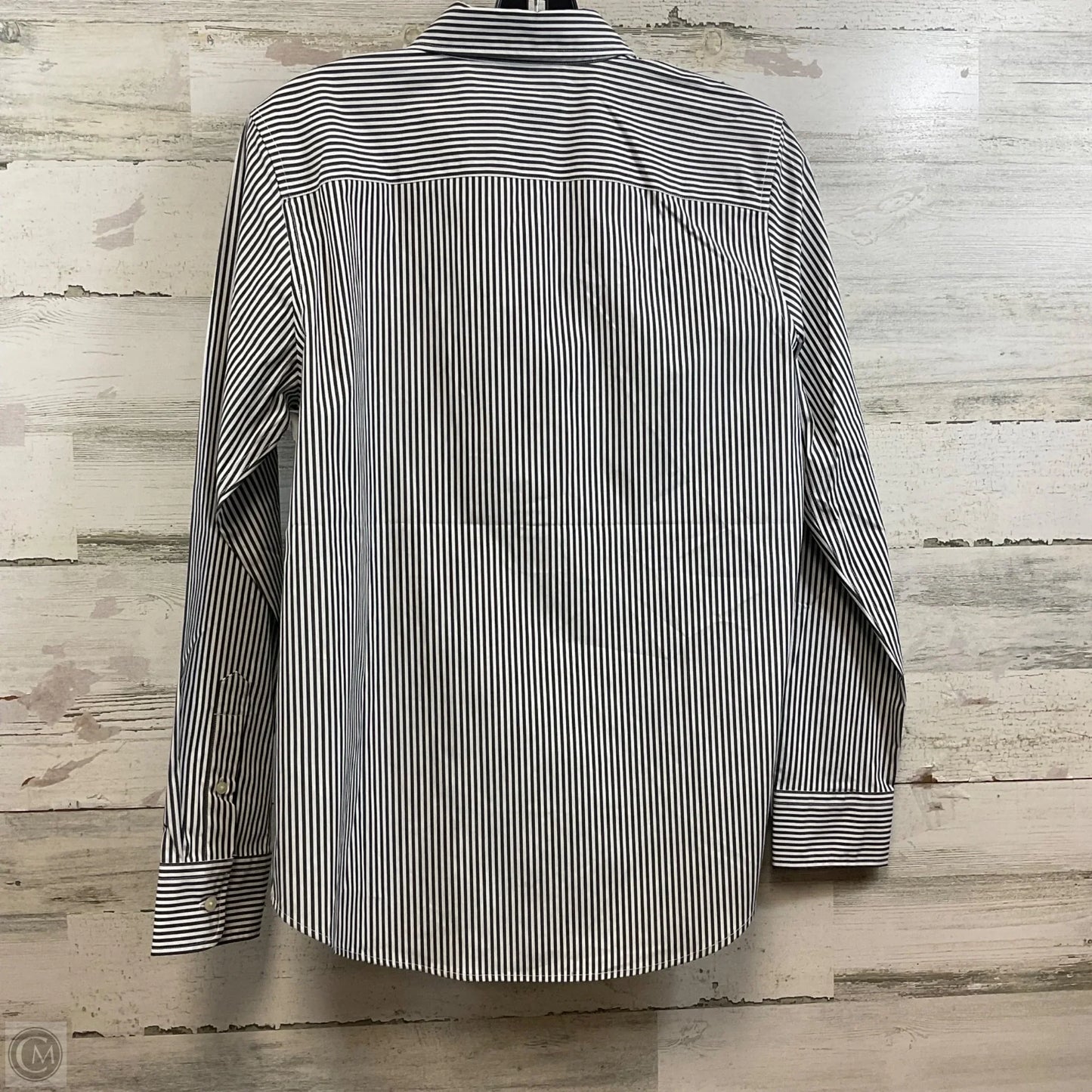 Blouse Long Sleeve By Lauren By Ralph Lauren In Grey, Size: M