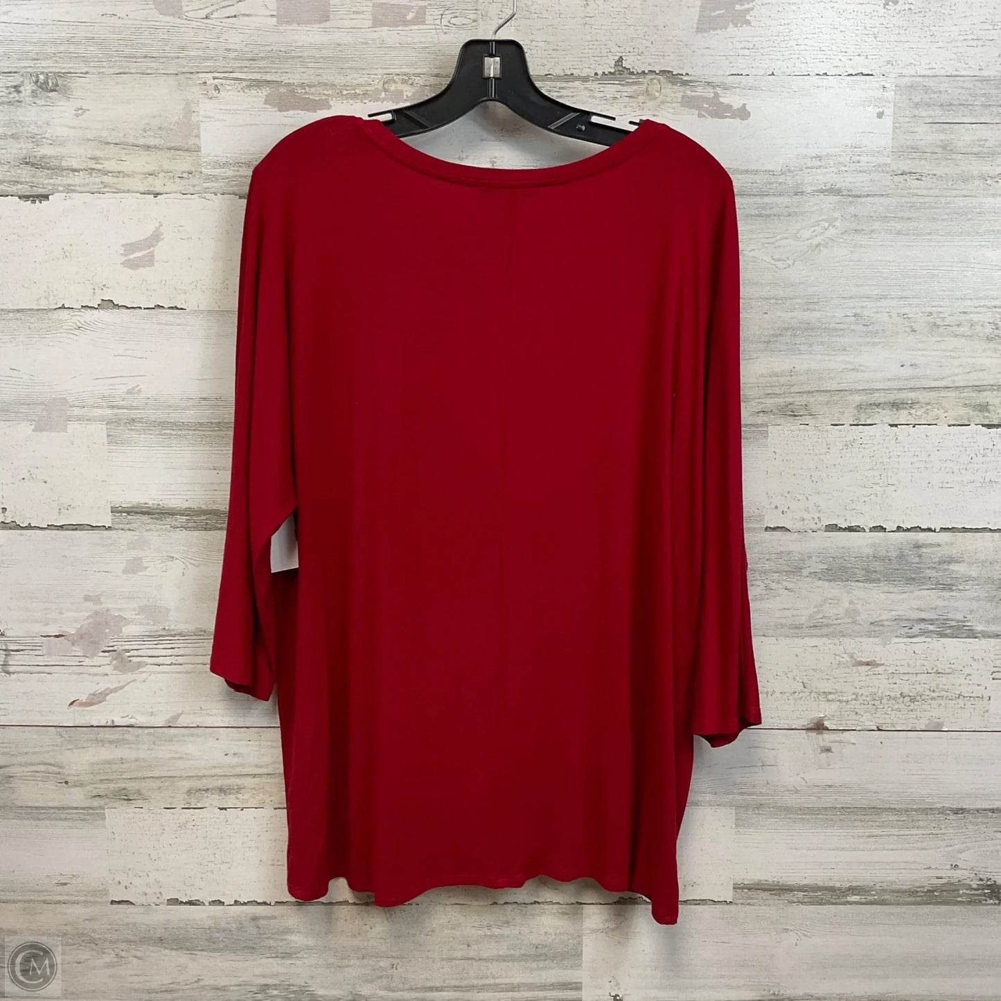 Top 3/4 Sleeve By Eileen Fisher In Red, Size: M