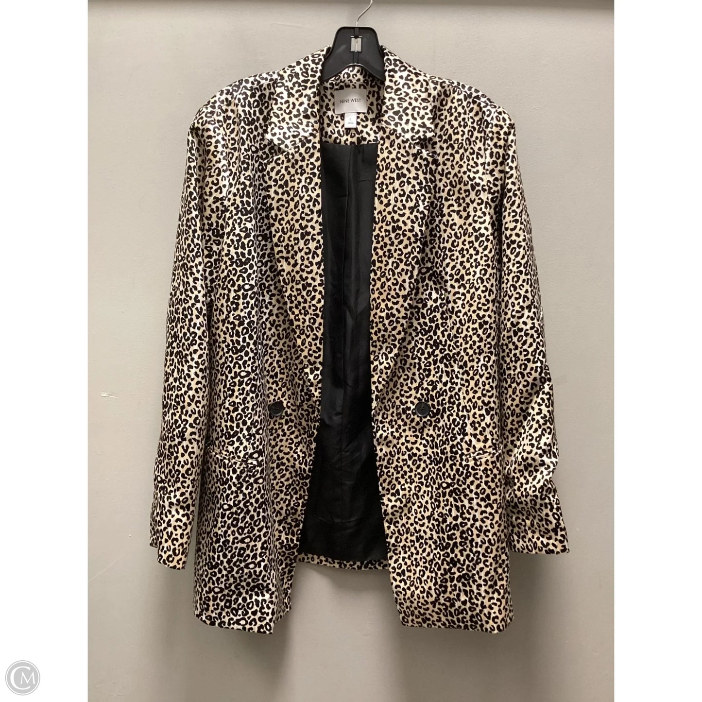Blazer By Nine West Apparel In Animal Print, Size: L