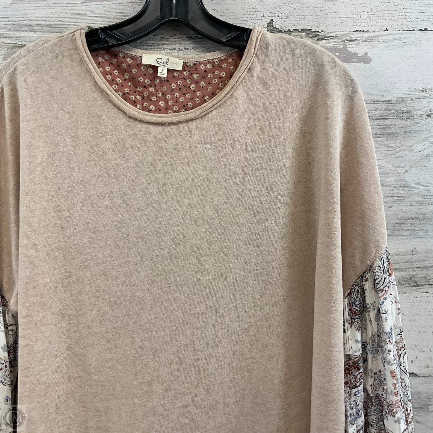 Top Long Sleeve By Easel In Brown, Size: S