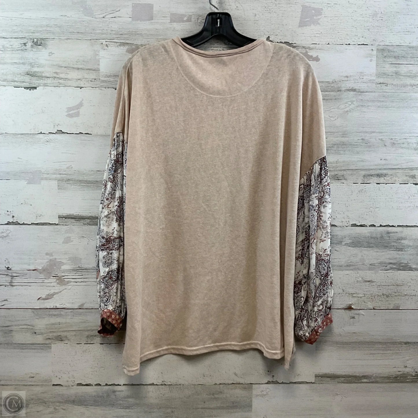 Top Long Sleeve By Easel In Brown, Size: S