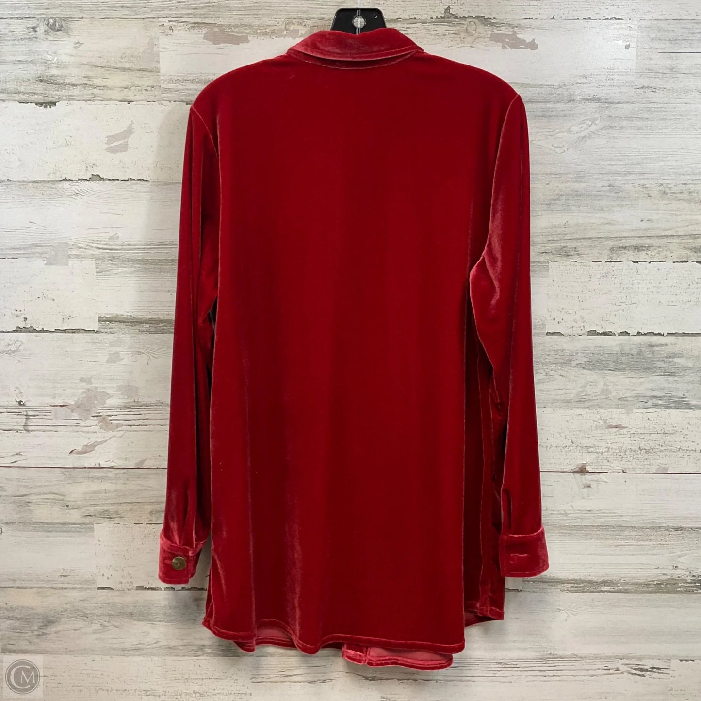 Blouse Long Sleeve By Soft Surroundings In Red, Size: L