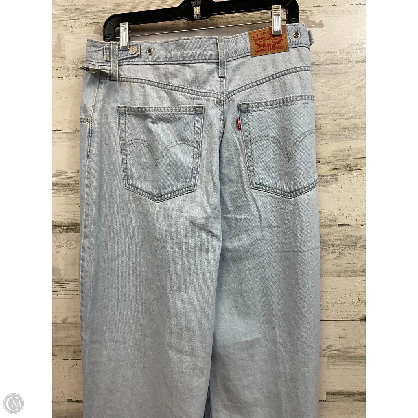 Jeans Wide Leg By Levis In Blue Denim, Size: 14