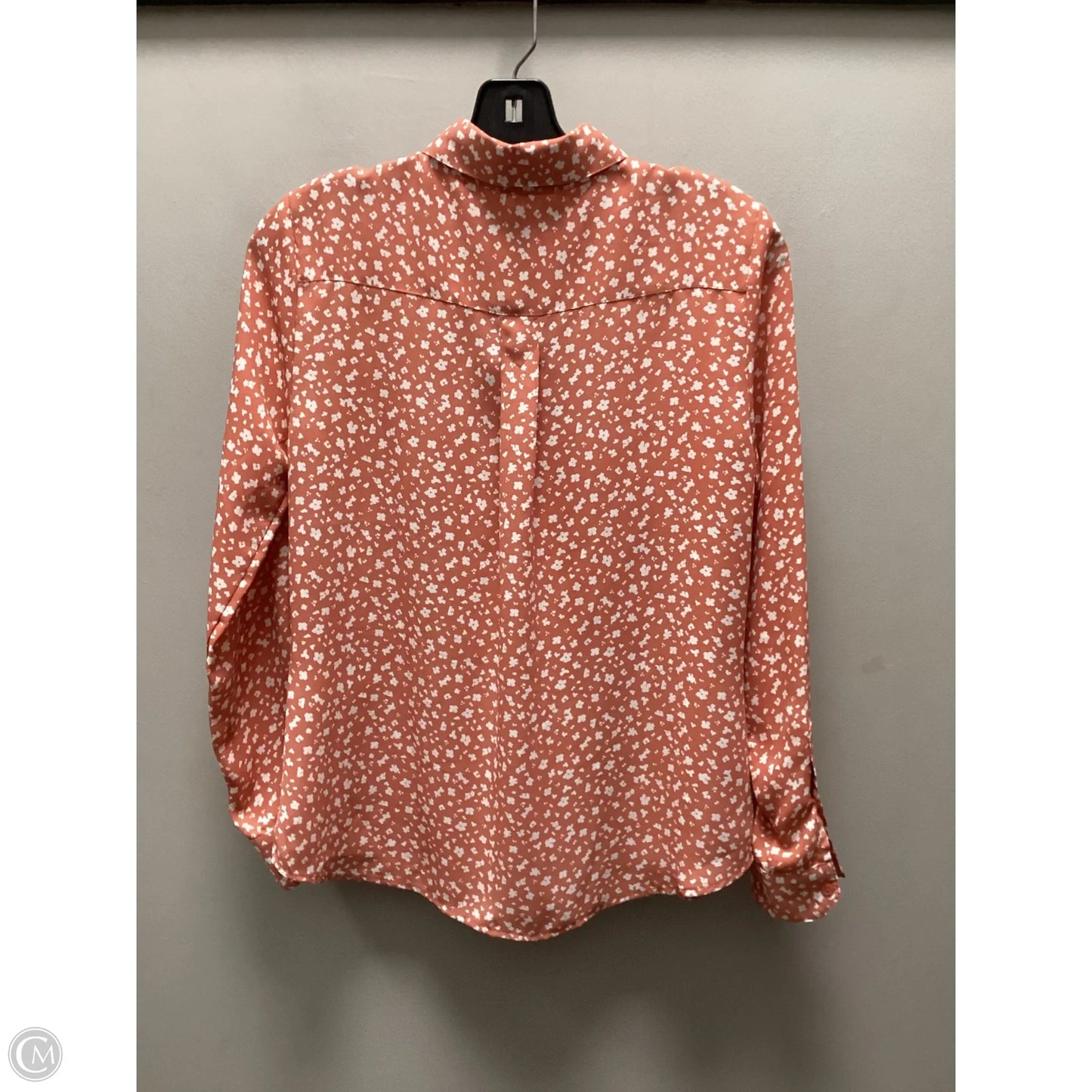 Blouse Long Sleeve By Banana Republic In Pink, Size: Xs