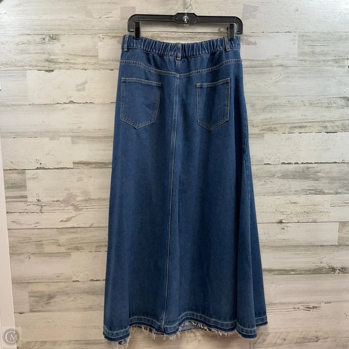 Skirt Maxi By Dr2 In Blue Denim, Size: L