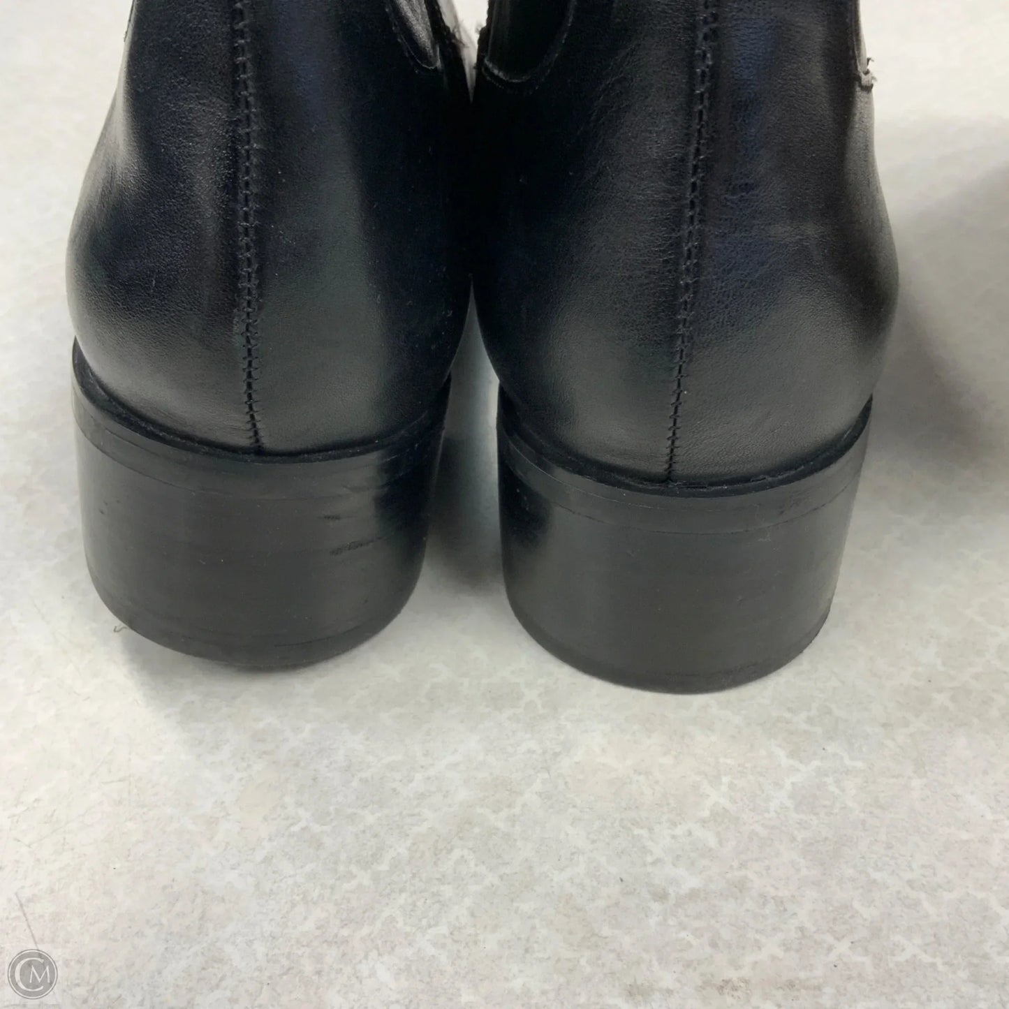 Boots Knee Heels By Etienne Aigner In Black & Brown, Size: 9.5