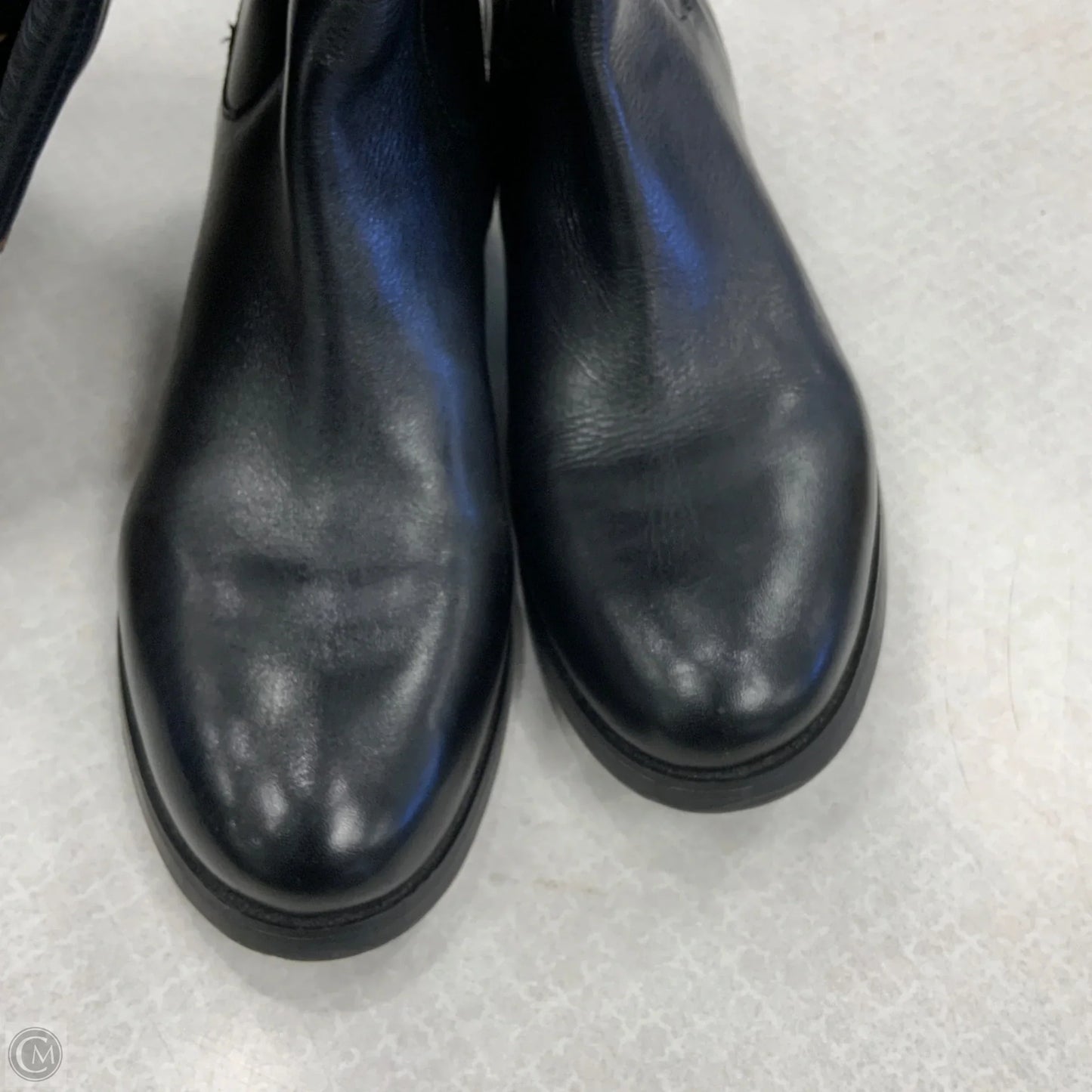 Boots Knee Heels By Etienne Aigner In Black & Brown, Size: 9.5
