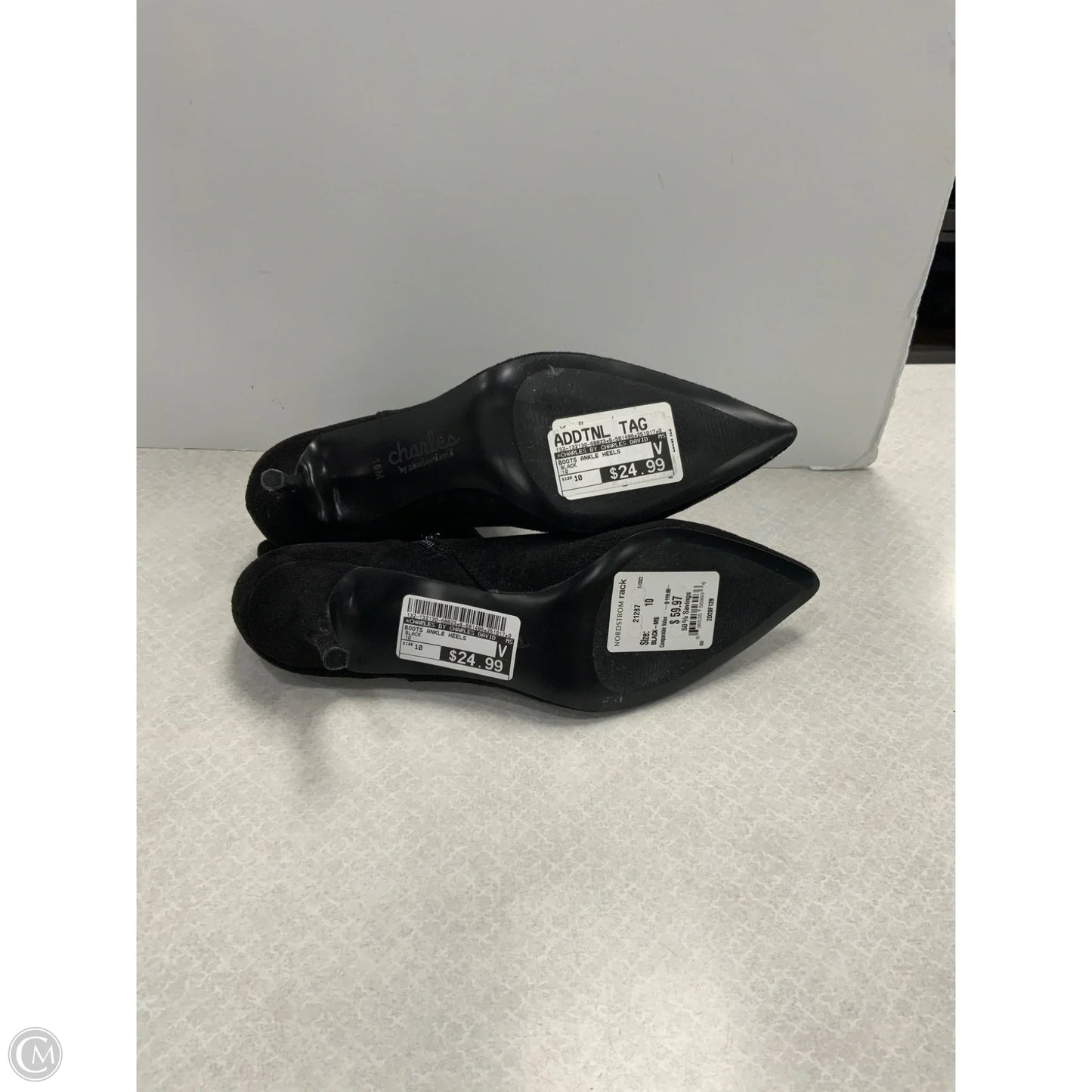 Boots Ankle Heels By Charles By Charles David In Black, Size: 10