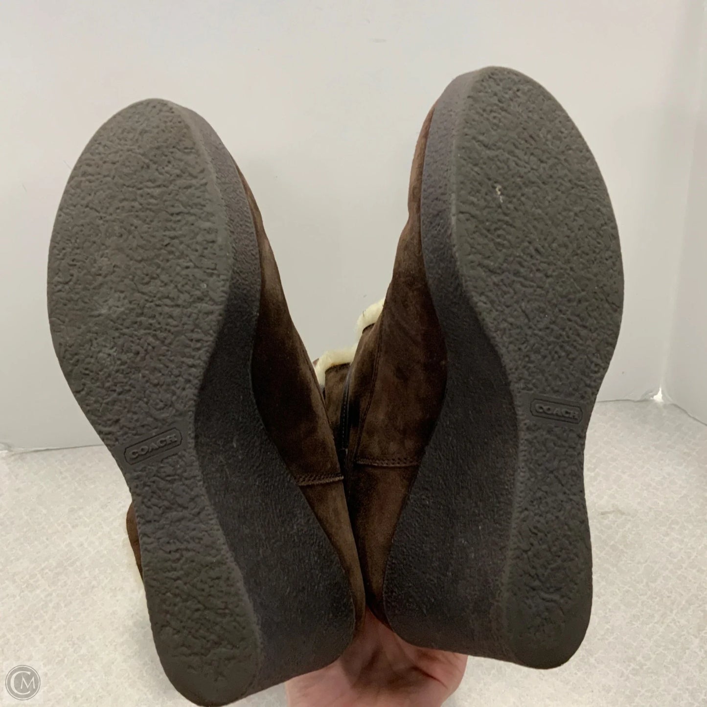 Boots Designer By Coach In Brown, Size: 9