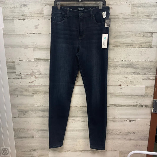 Jeans Skinny By Liverpool In Blue Denim, Size: 12