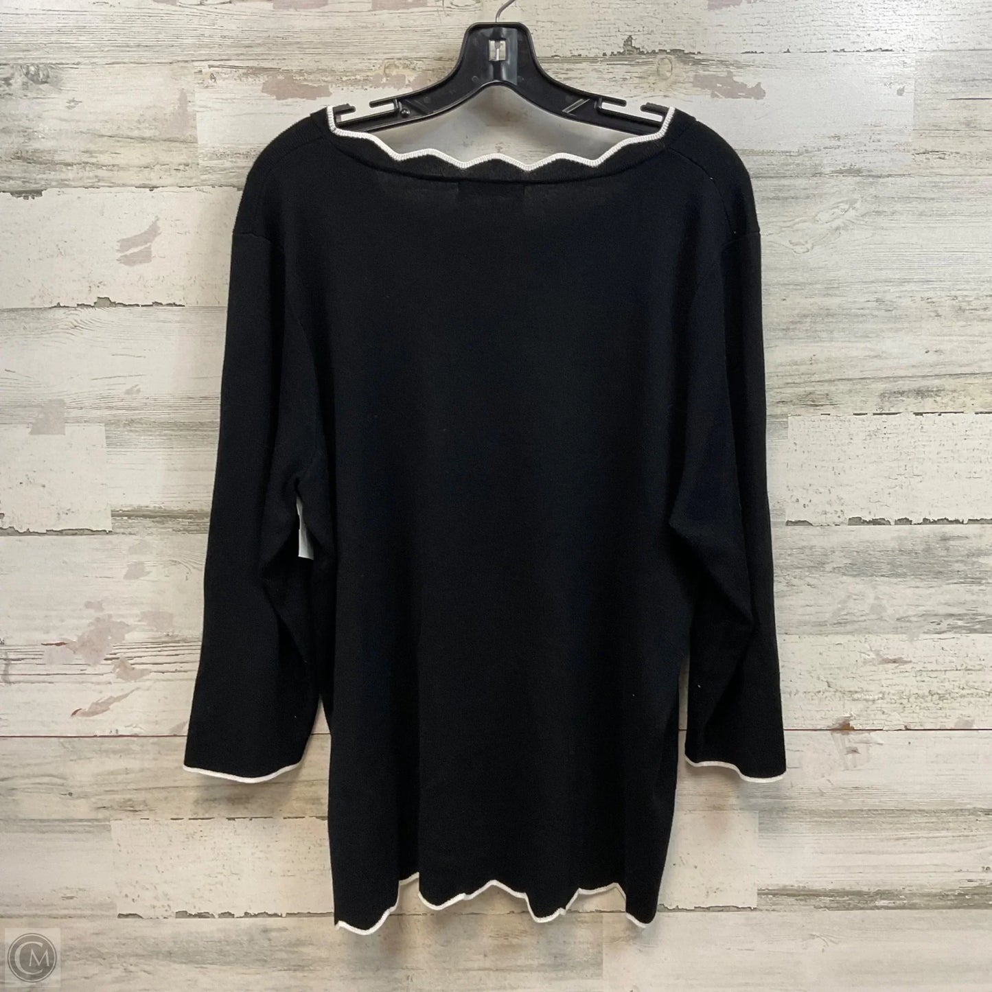 Sweater By Cable And Gauge In Black, Size: 2x
