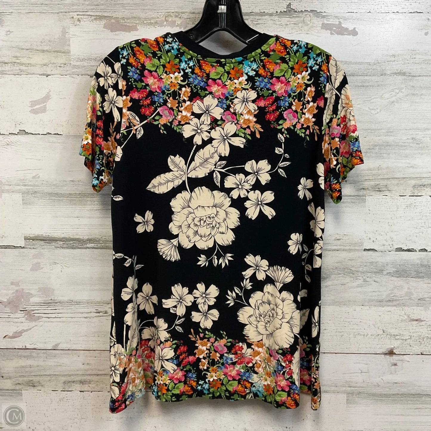 Top Short Sleeve By Johnny Was In Black, Size: S