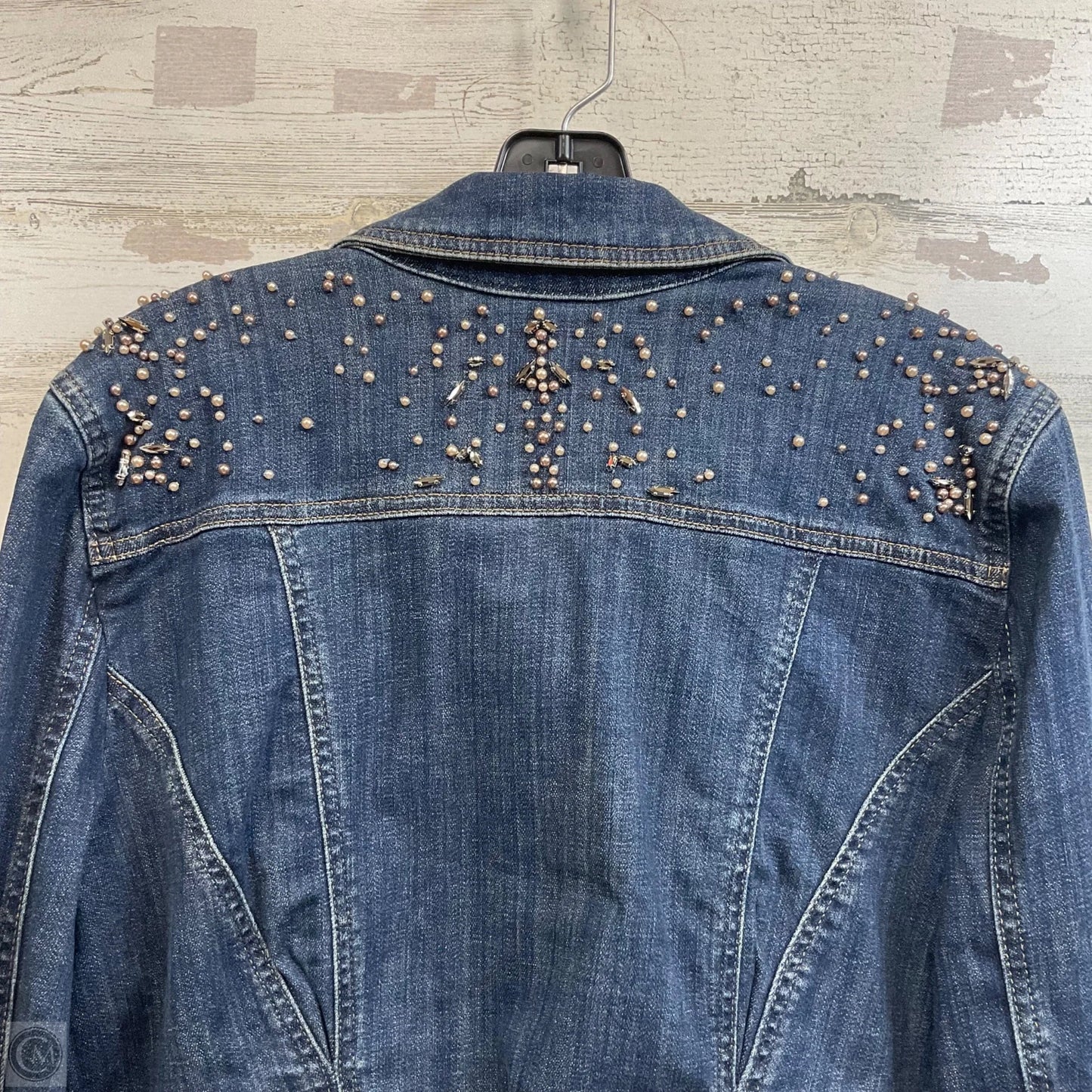 Jacket Denim By White House Black Market In Blue Denim, Size: L