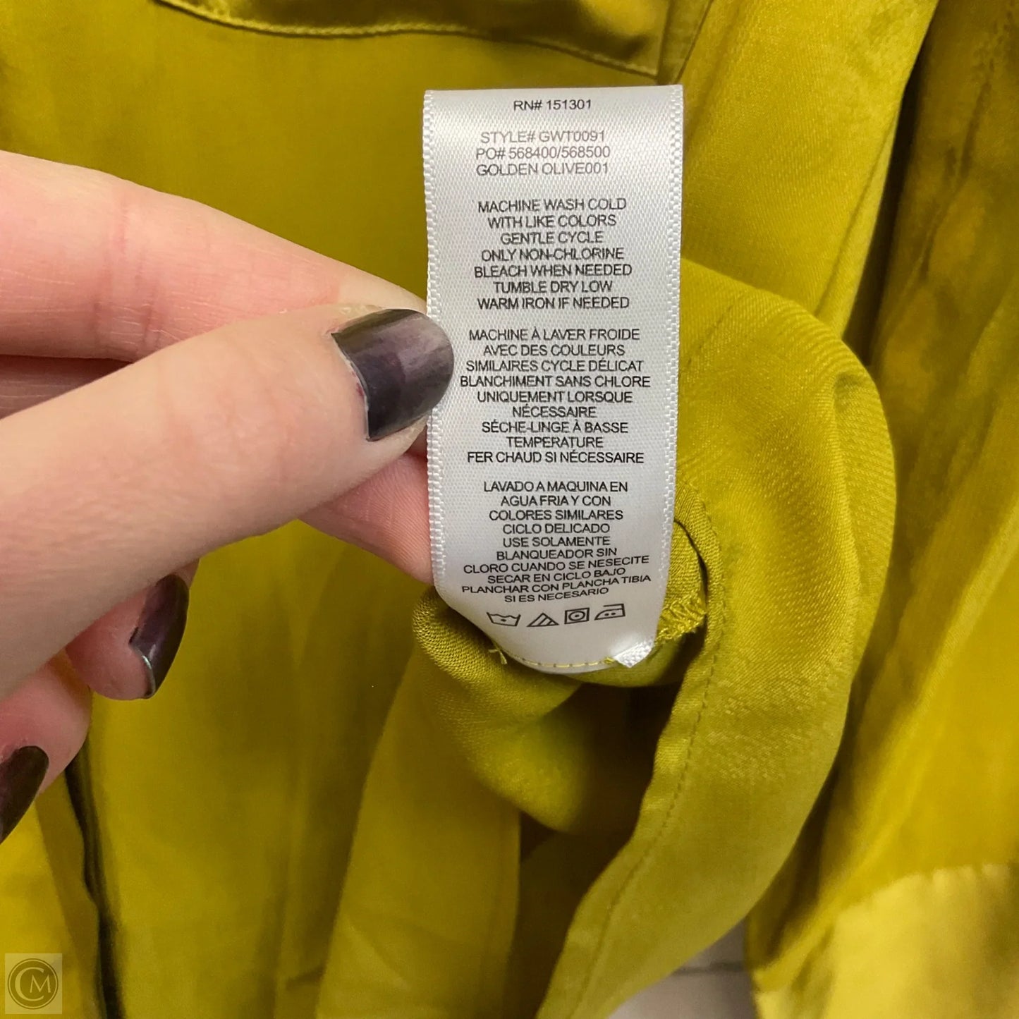 Blouse Long Sleeve By Good American In Green, Size: Xl