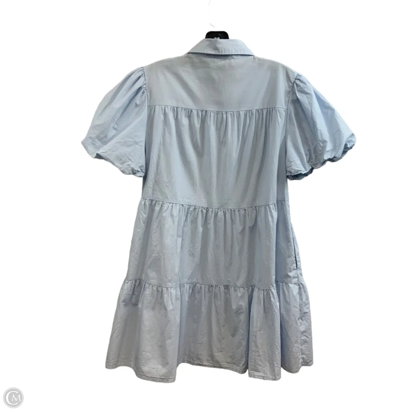 Dress Casual Short By Peach Love Cream California In Blue, Size: L