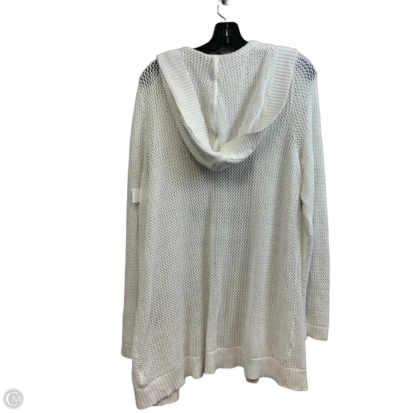 Sweater Cardigan By Talbots In White, Size: 1x