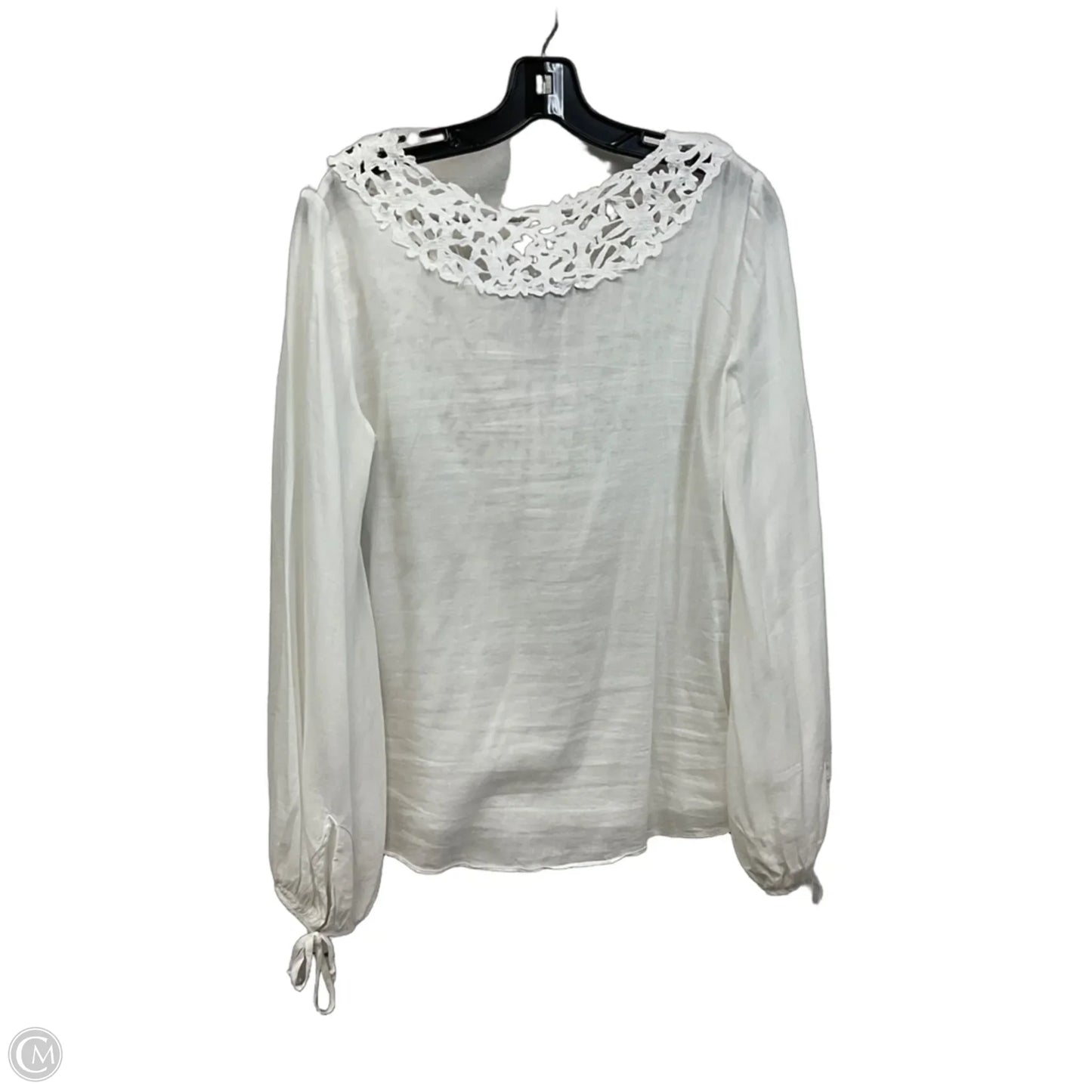 Blouse Long Sleeve By White House Black Market In White, Size: S
