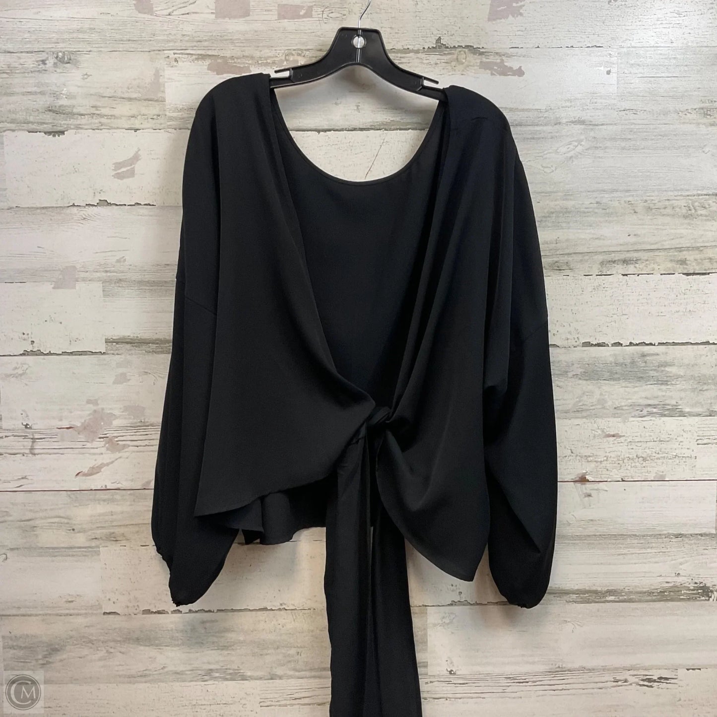 Top Long Sleeve By Eloquii In Black, Size: 3x