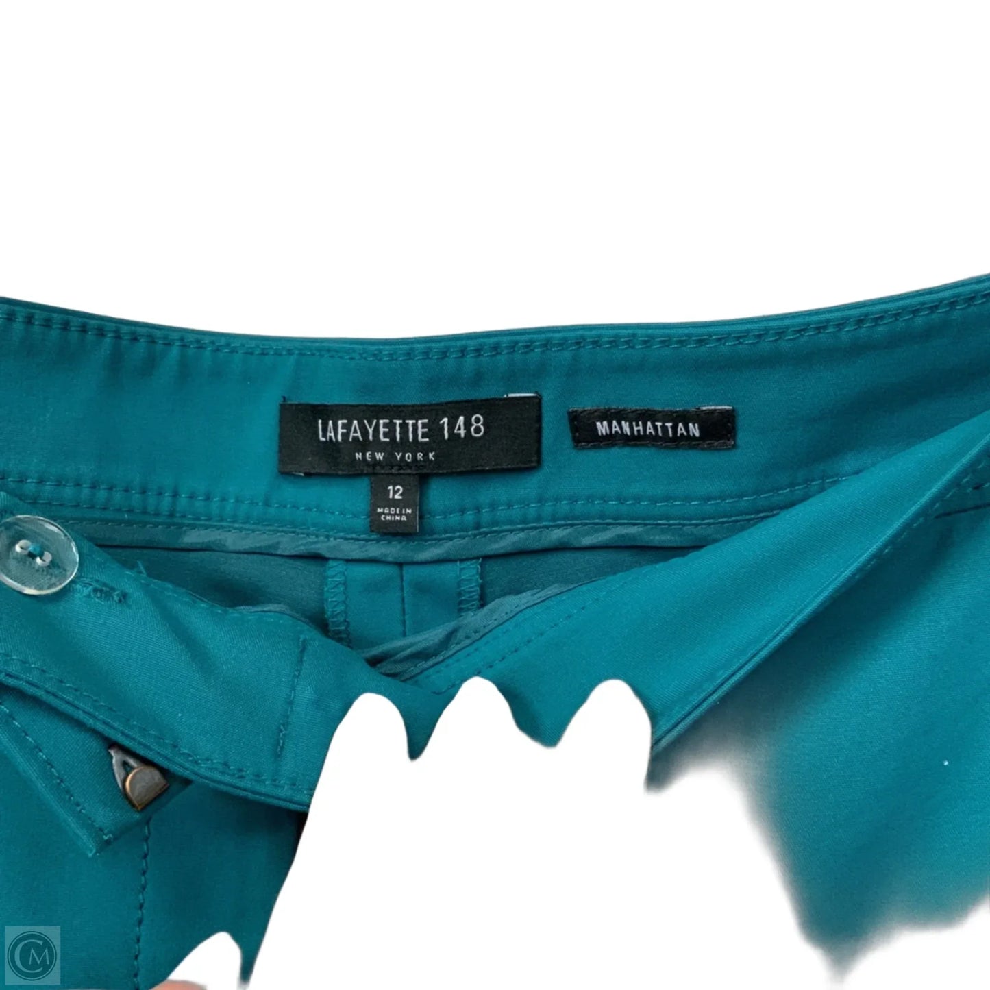 Pants Designer By Lafayette 148 In Teal, Size: 12